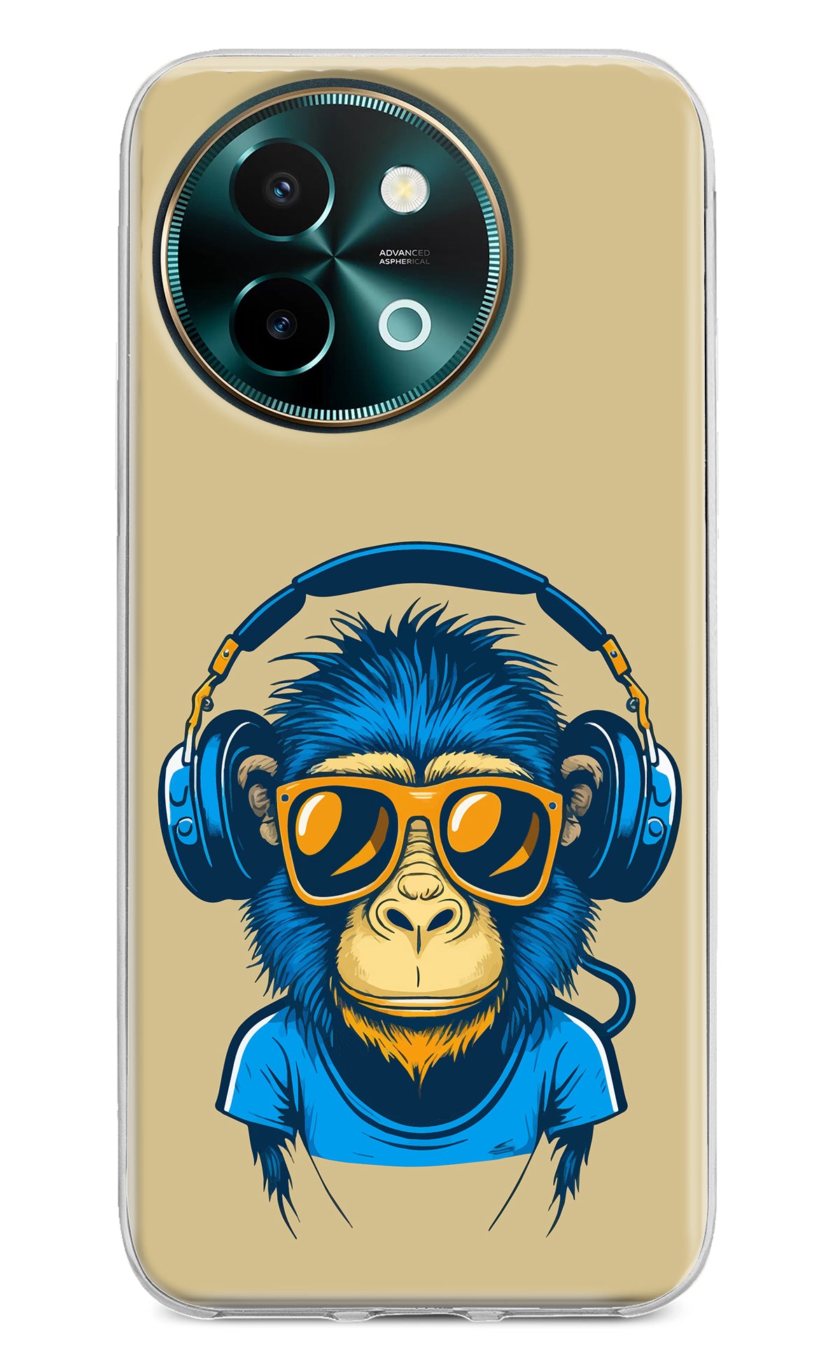 Monkey Headphone Vivo Y58 5G Back Cover