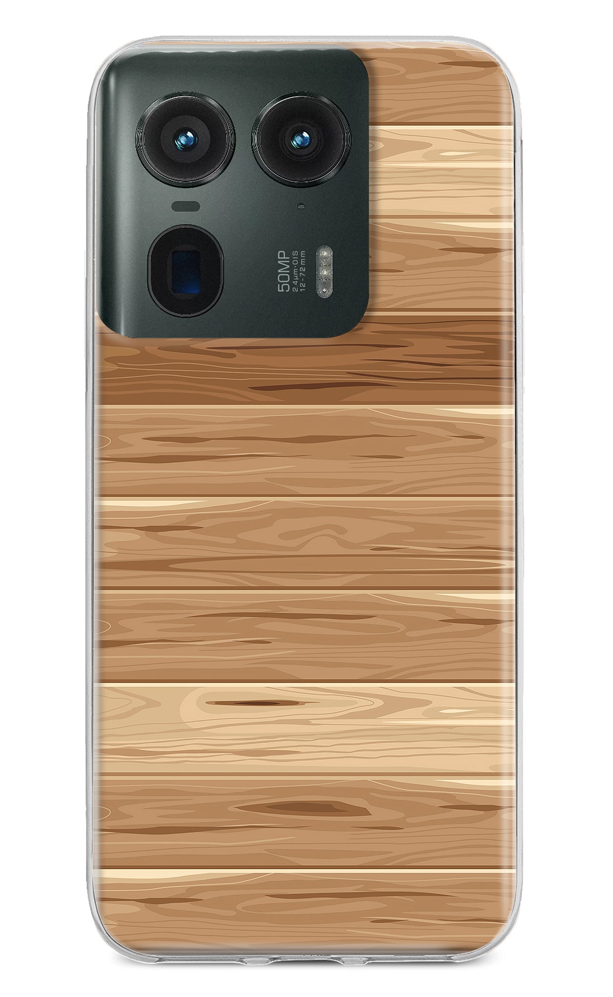 Wooden Vector Moto Edge 50 Ultra 5G Back Cover