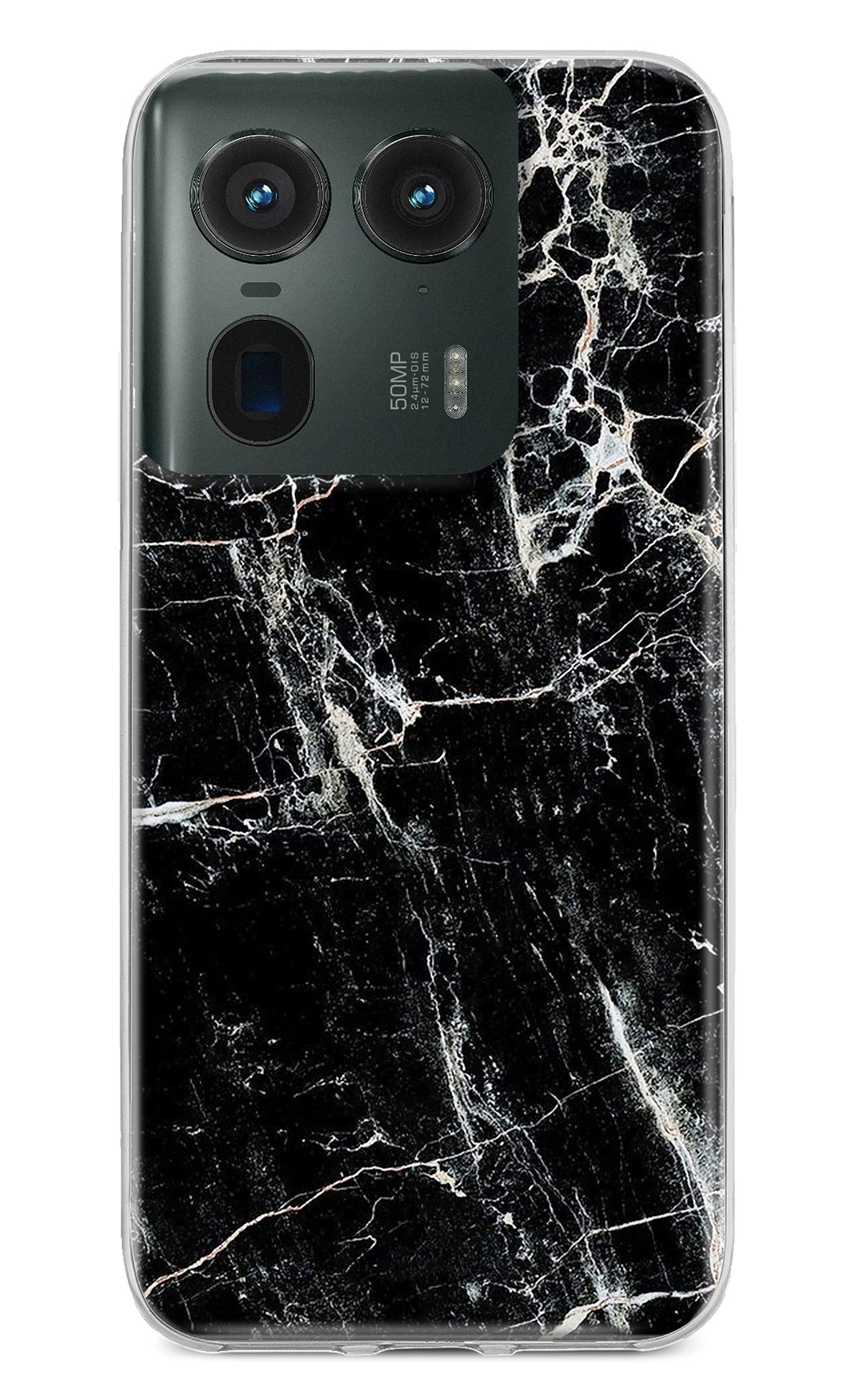 Black Marble Texture Moto Edge 50 Ultra 5G Back Cover