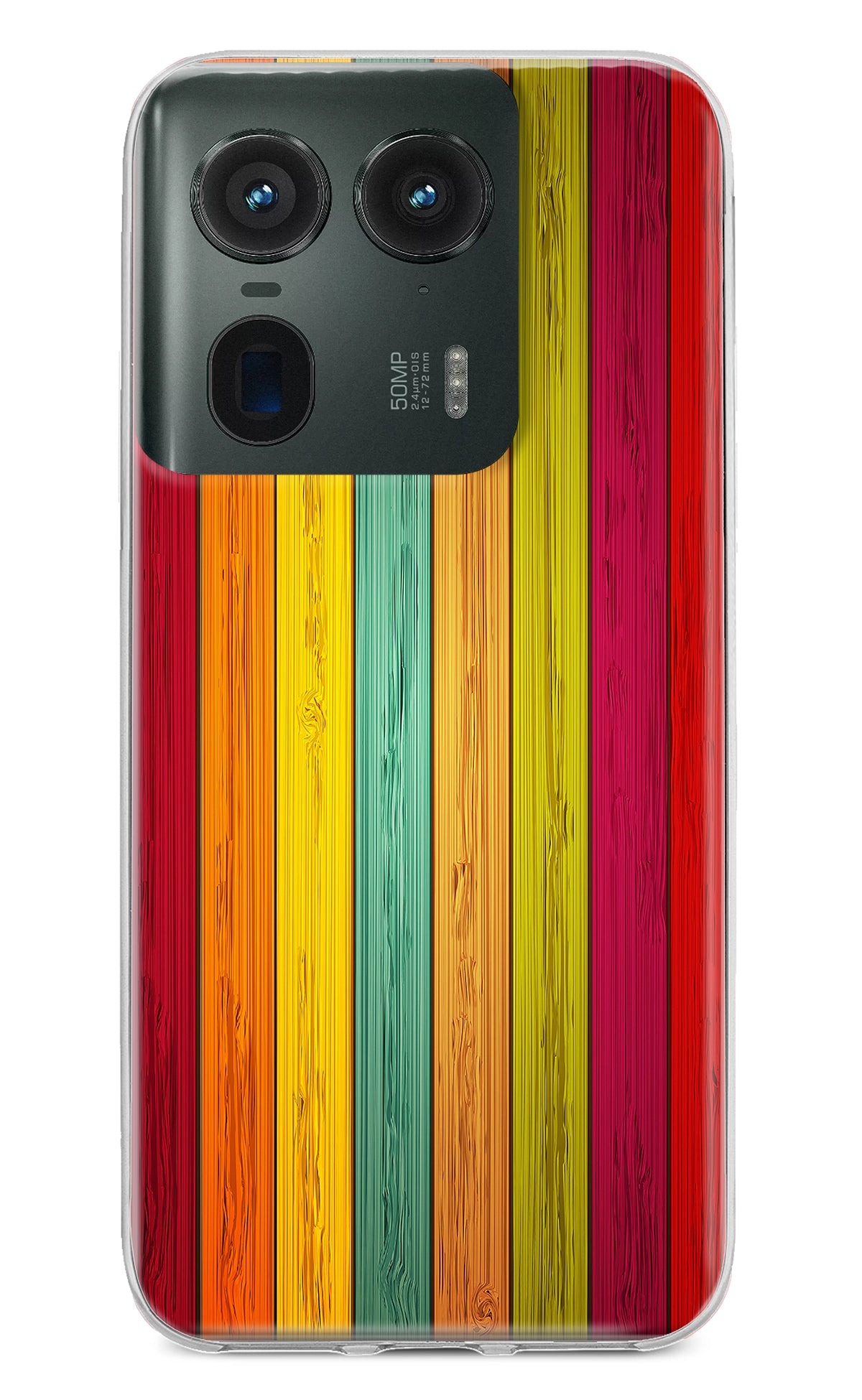 Multicolor Wooden Moto Edge 50 Ultra 5G Back Cover