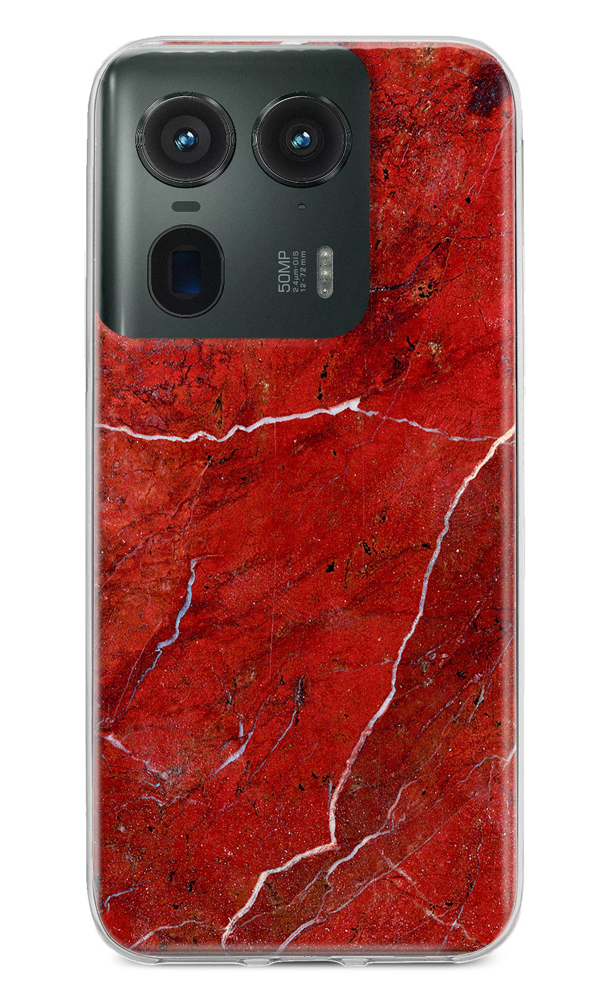 Red Marble Design Moto Edge 50 Ultra 5G Back Cover