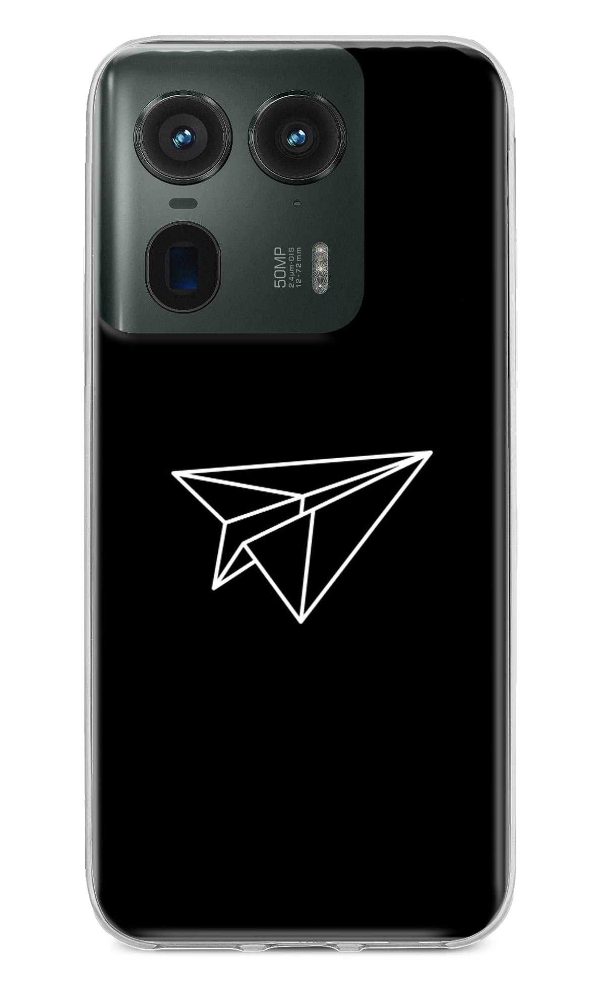 Paper Plane White Moto Edge 50 Ultra 5G Back Cover