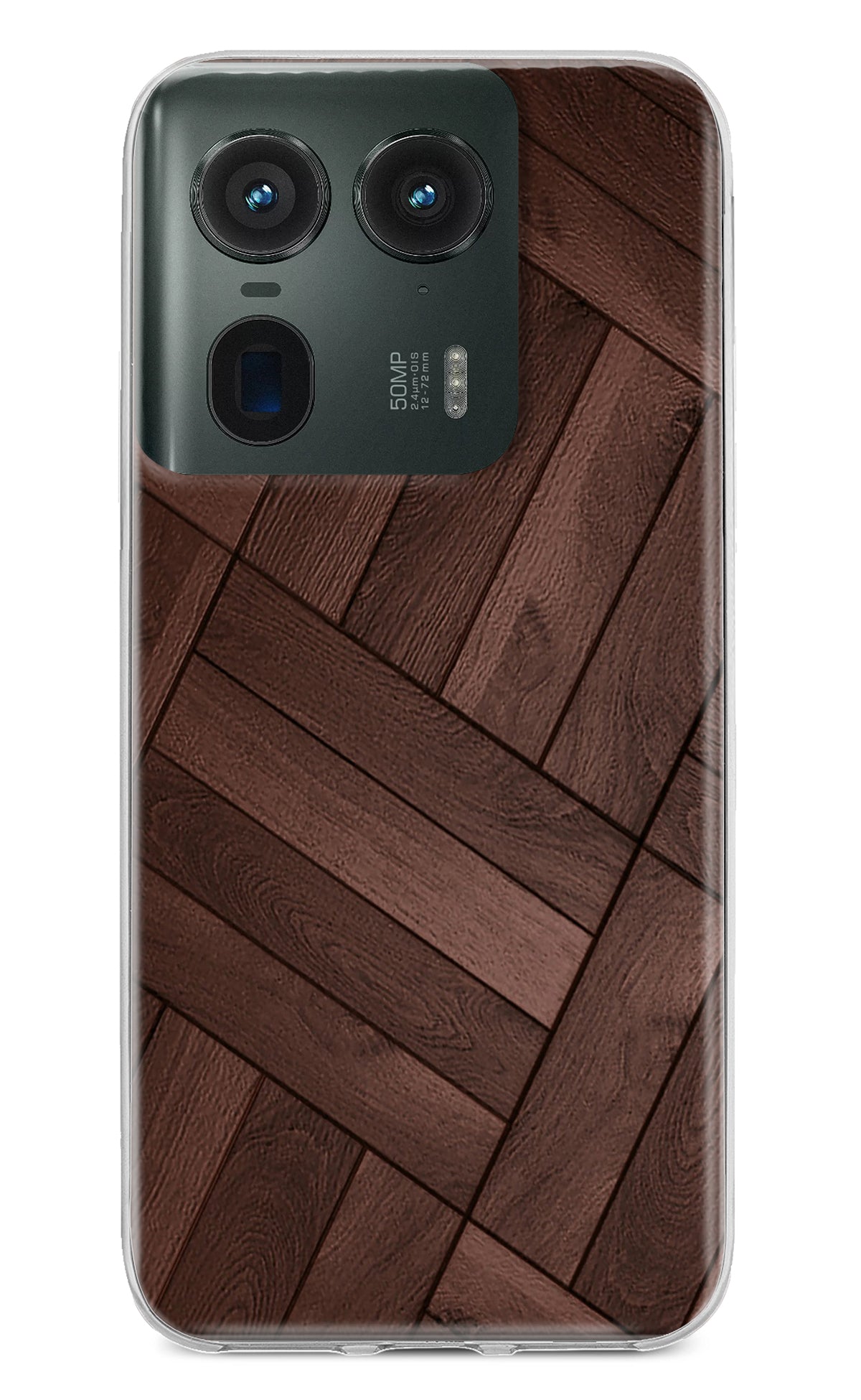 Wooden Texture Design Moto Edge 50 Ultra 5G Back Cover