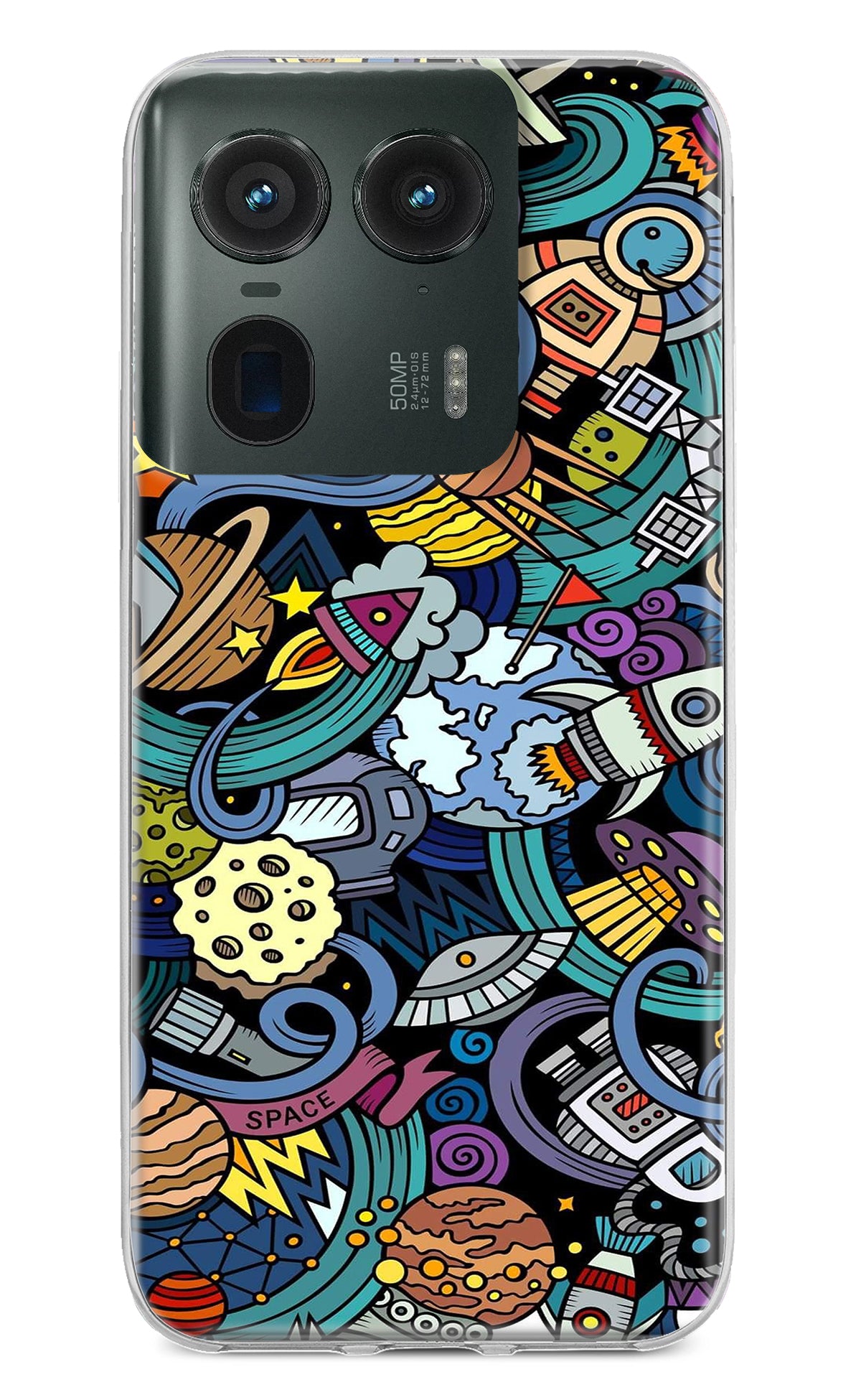 Space Abstract Moto Edge 50 Ultra 5G Back Cover