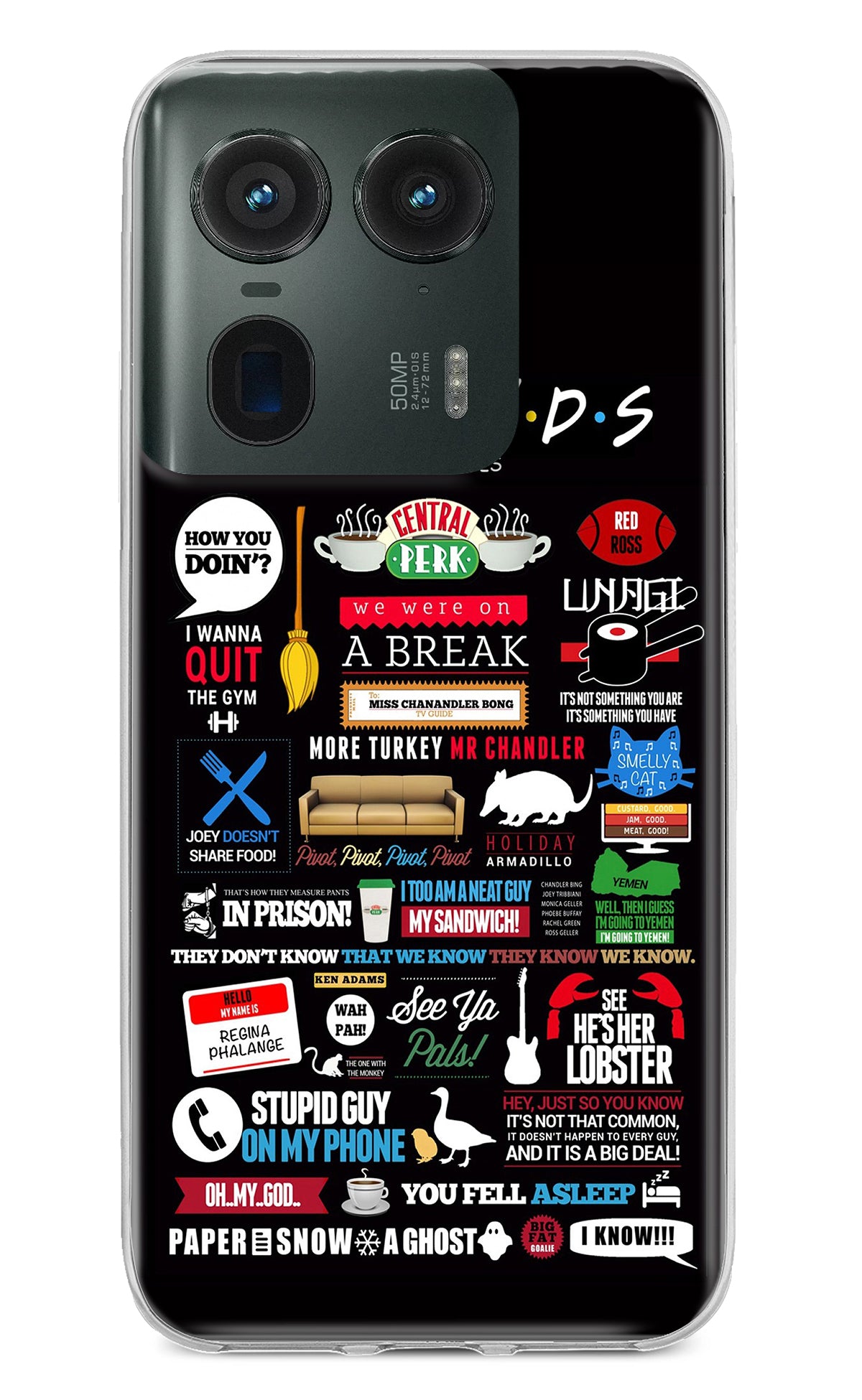 FRIENDS Moto Edge 50 Ultra 5G Back Cover