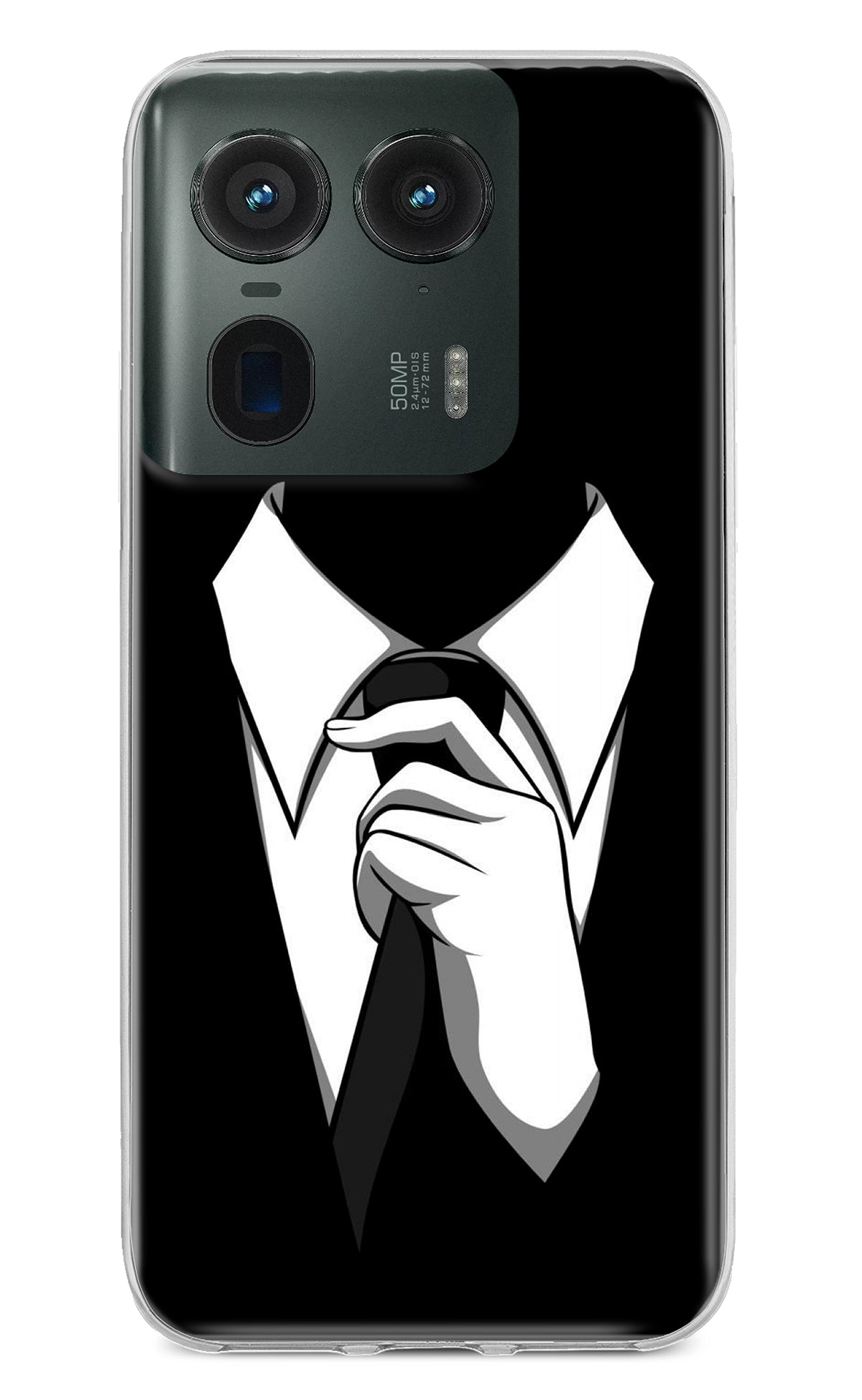 Black Tie Moto Edge 50 Ultra 5G Back Cover