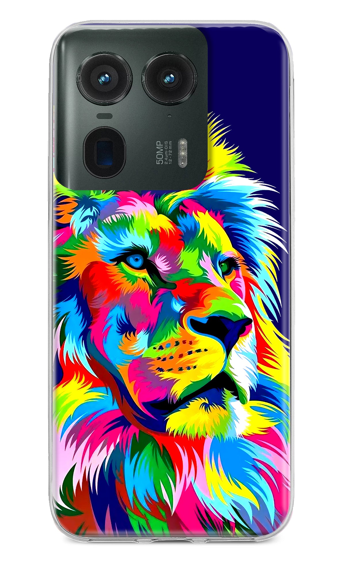 Vector Art Lion Moto Edge 50 Ultra 5G Back Cover