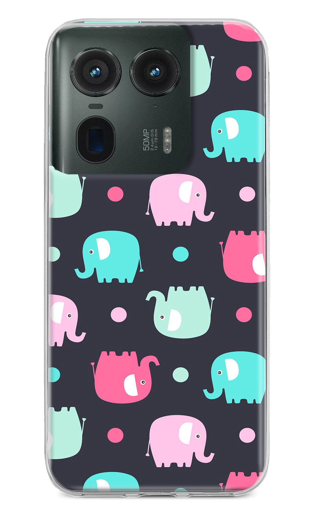 Elephants Moto Edge 50 Ultra 5G Back Cover