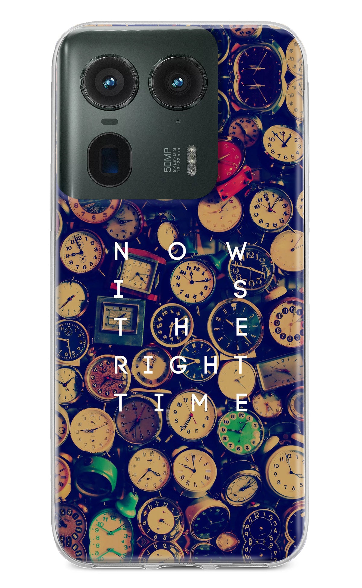 Now is the Right Time Quote Moto Edge 50 Ultra 5G Back Cover