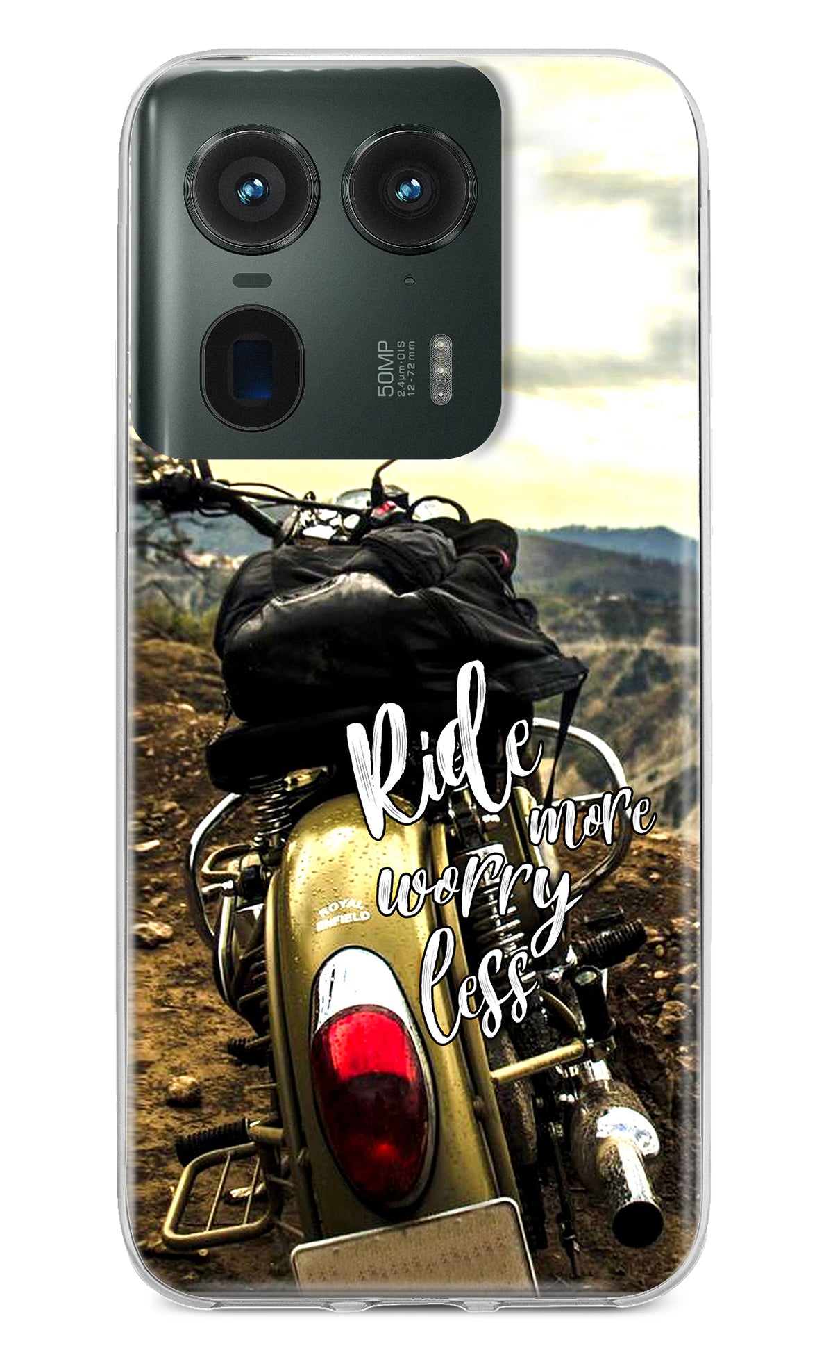 Ride More Worry Less Moto Edge 50 Ultra 5G Back Cover