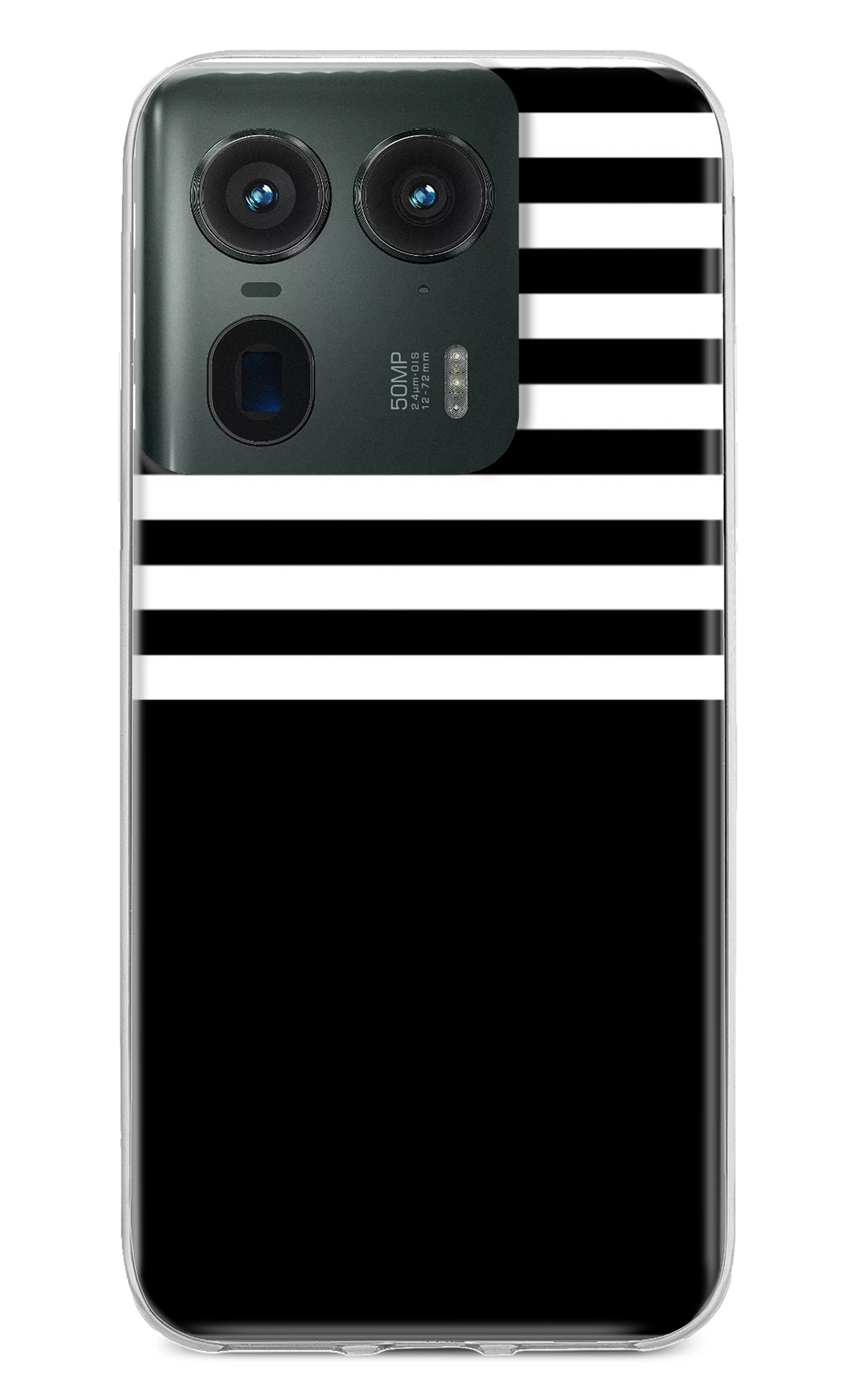 Black and White Print Moto Edge 50 Ultra 5G Back Cover