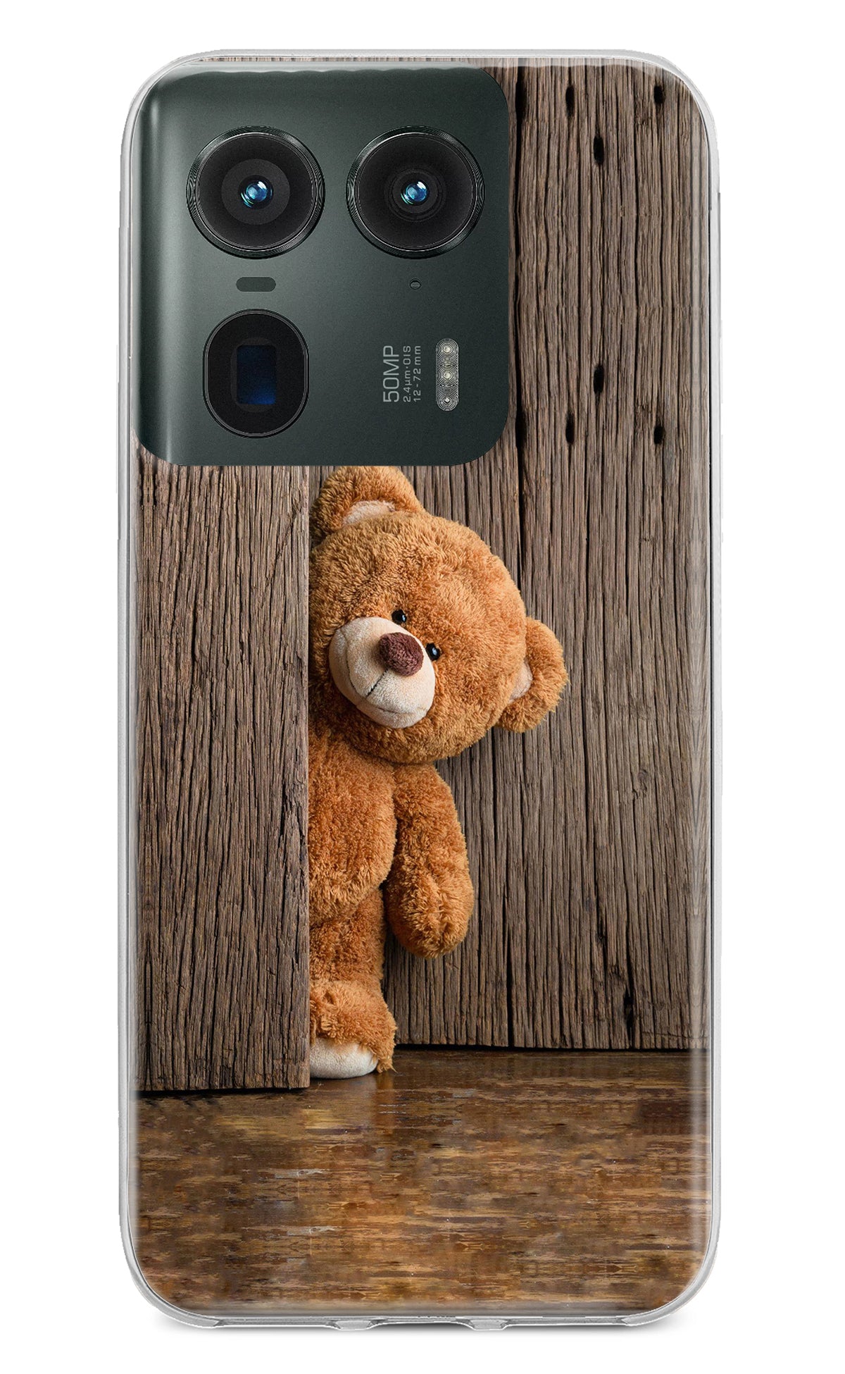 Teddy Wooden Moto Edge 50 Ultra 5G Back Cover