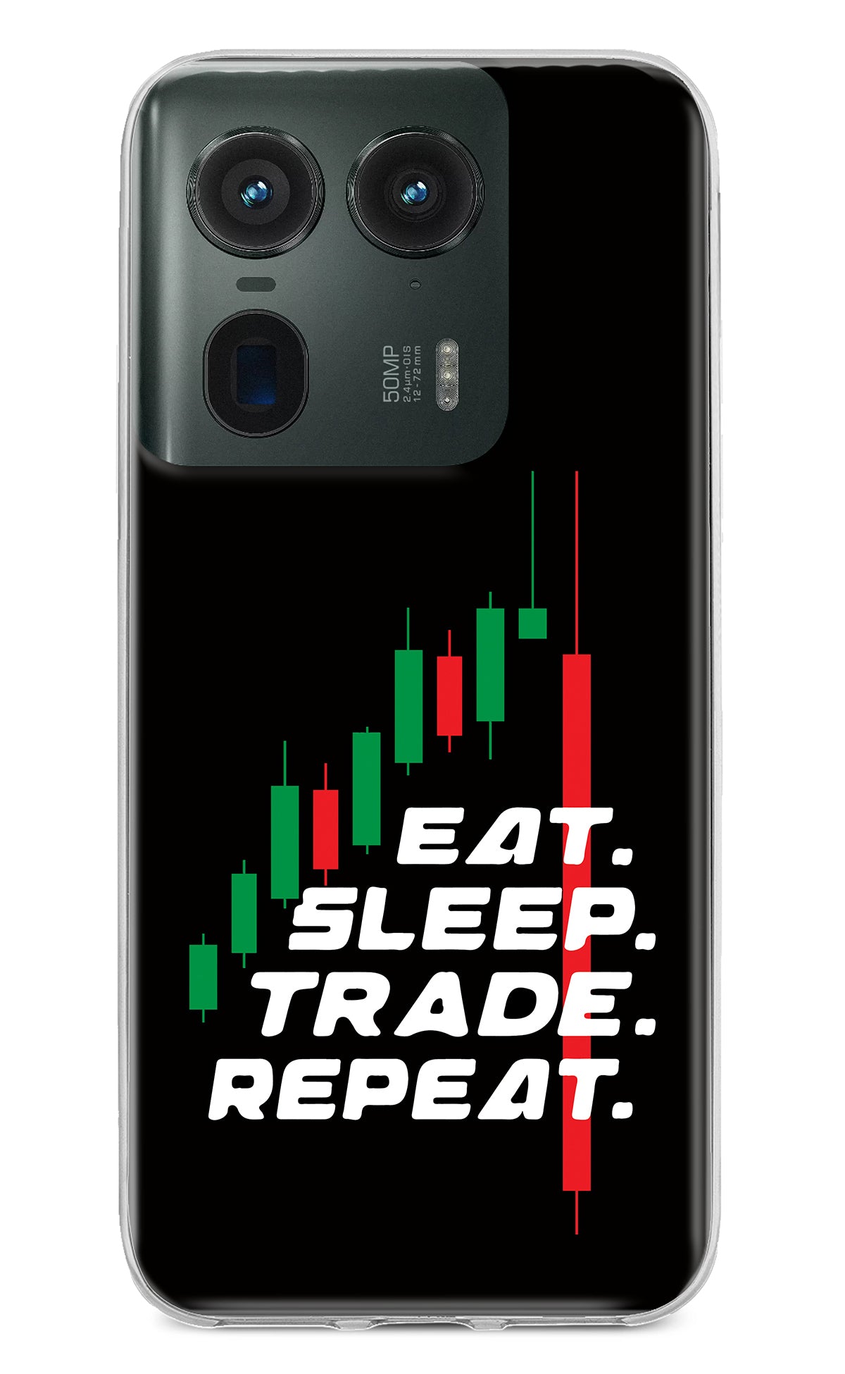 Eat Sleep Trade Repeat Moto Edge 50 Ultra 5G Back Cover