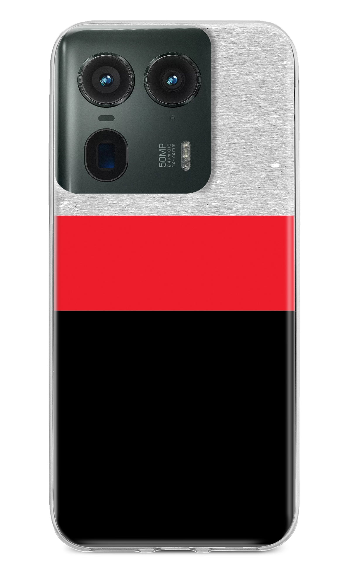 Tri Color Pattern Moto Edge 50 Ultra 5G Back Cover