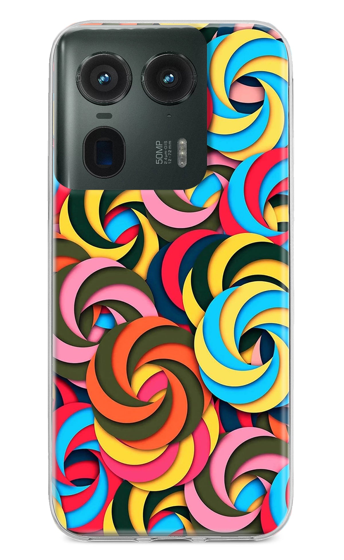 Spiral Pattern Moto Edge 50 Ultra 5G Back Cover