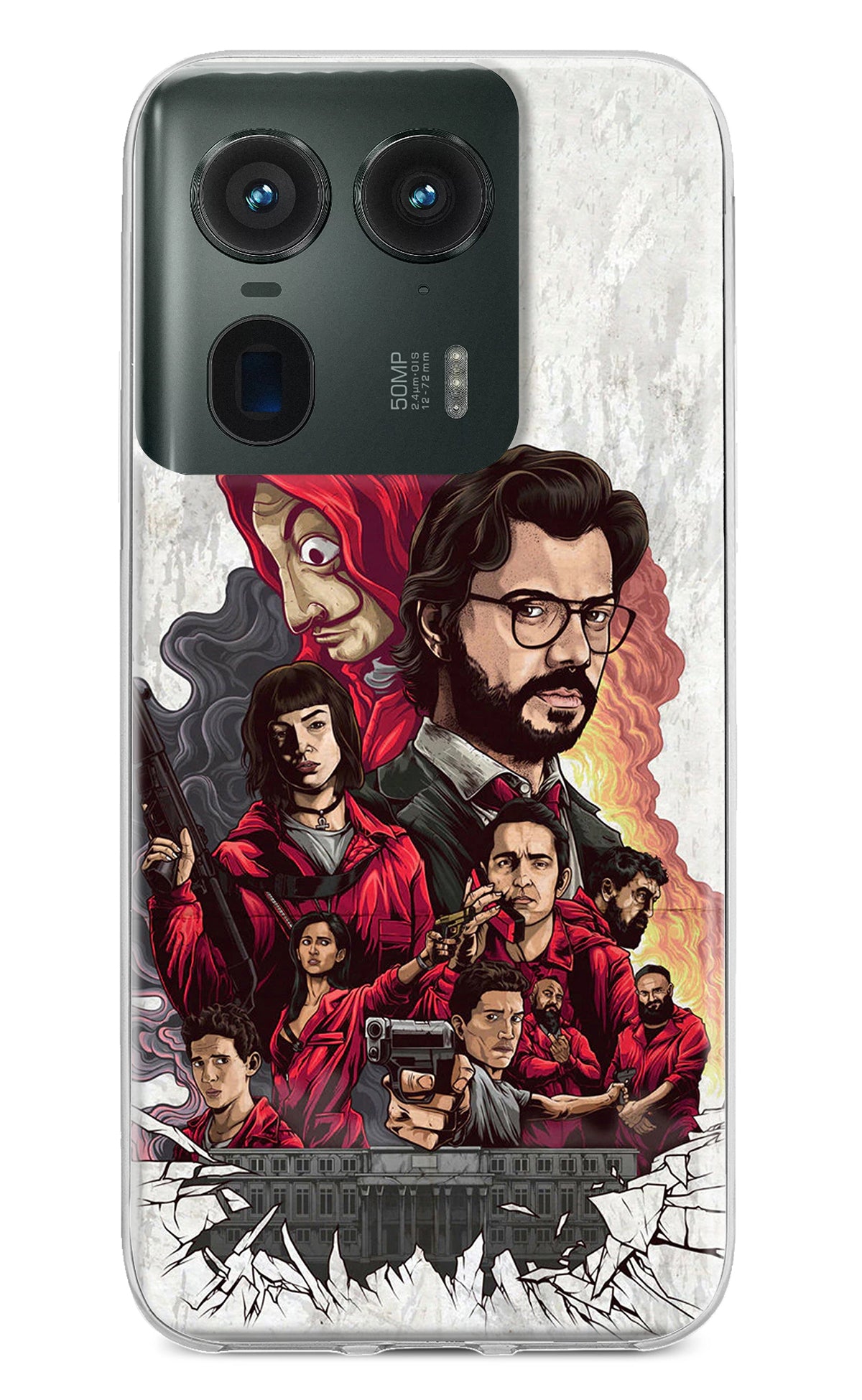 Money Heist Artwork Moto Edge 50 Ultra 5G Back Cover