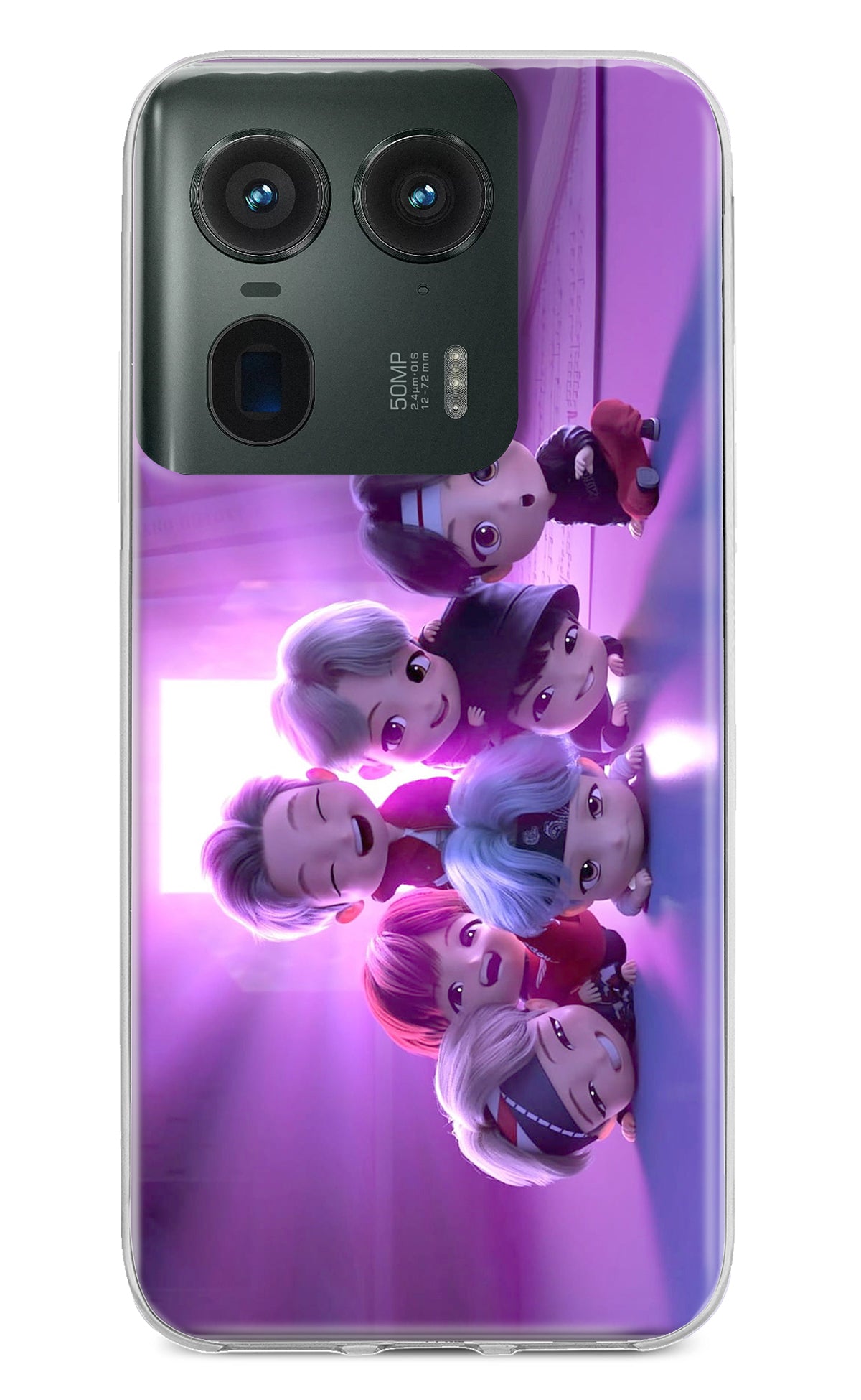 BTS Chibi Moto Edge 50 Ultra 5G Back Cover