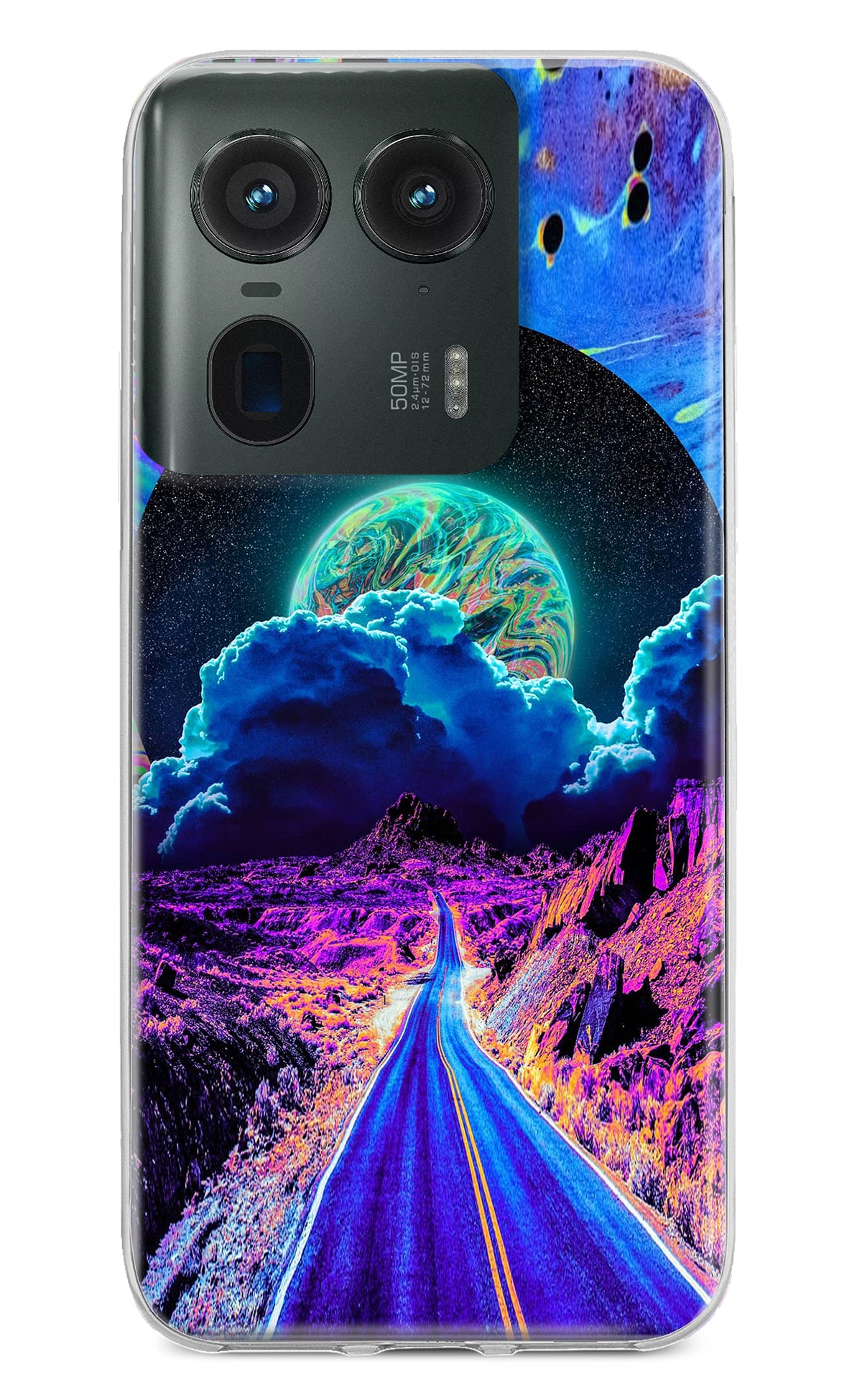 Psychedelic Painting Moto Edge 50 Ultra 5G Back Cover