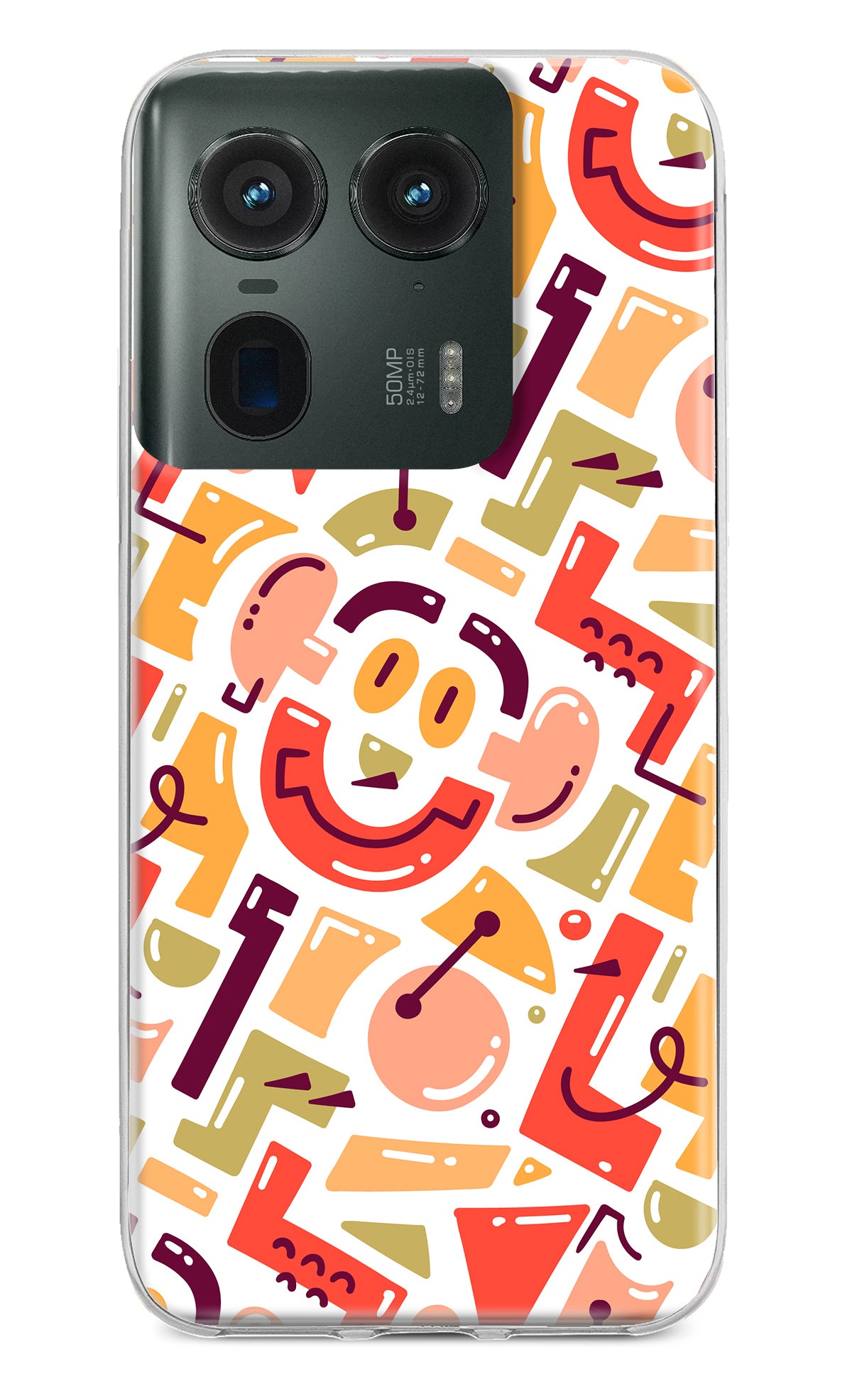 Doodle Pattern Moto Edge 50 Ultra 5G Back Cover