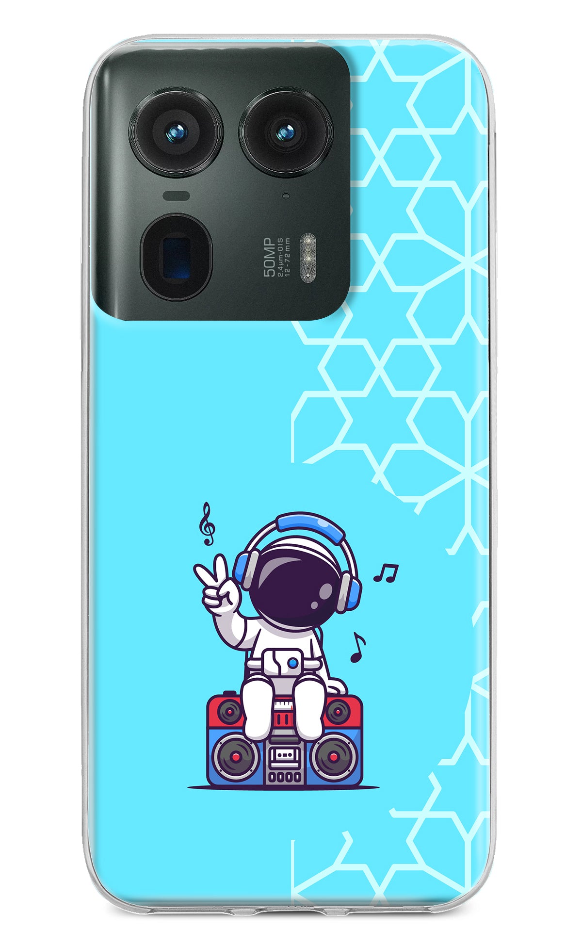 Cute Astronaut Chilling Moto Edge 50 Ultra 5G Back Cover