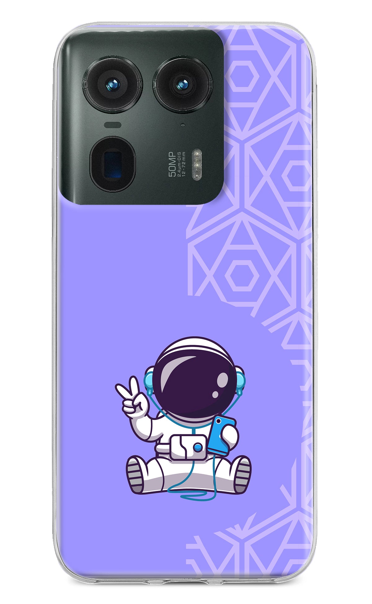 Cute Astronaut Chilling Moto Edge 50 Ultra 5G Back Cover