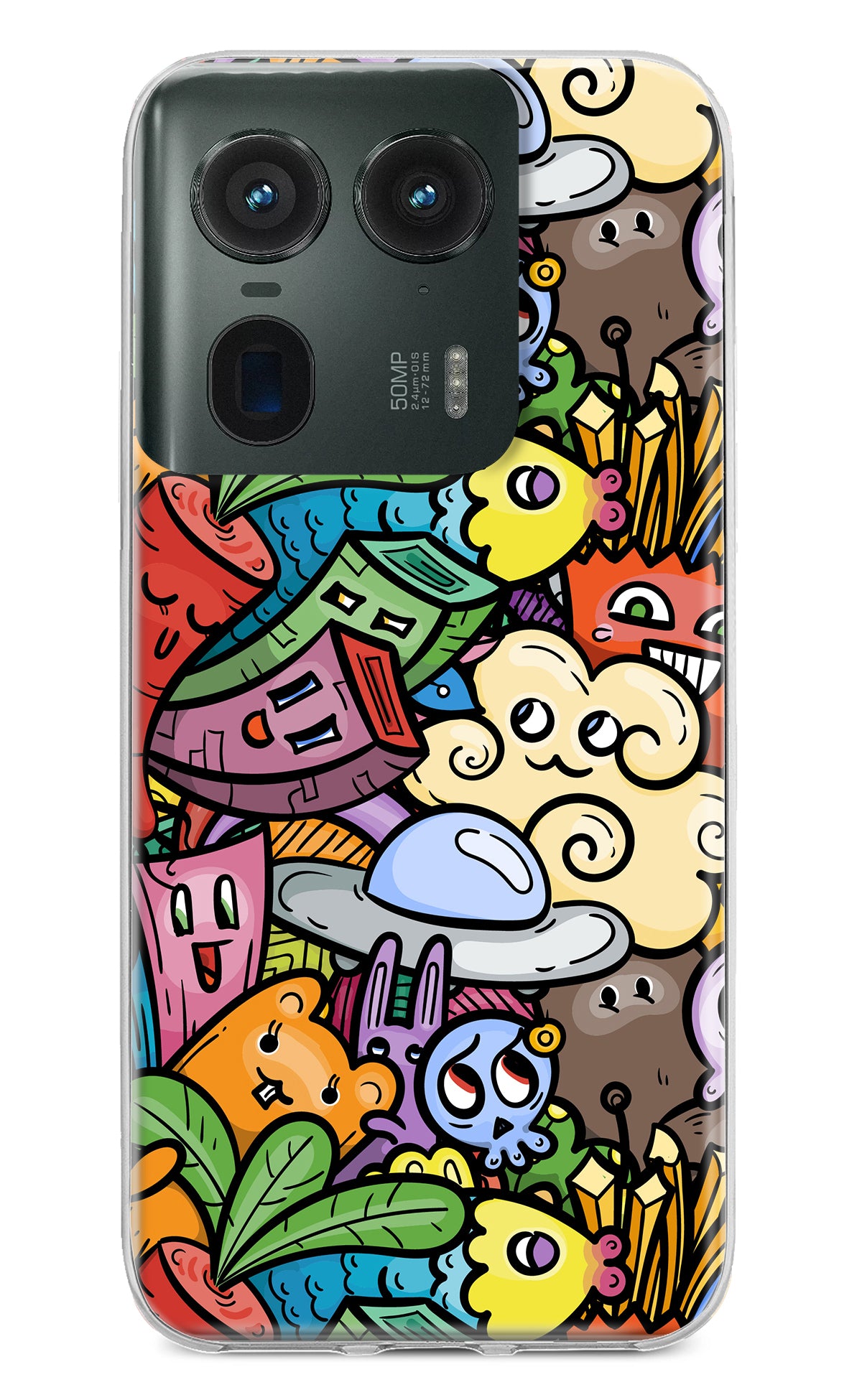 Veggie Doodle Moto Edge 50 Ultra 5G Back Cover