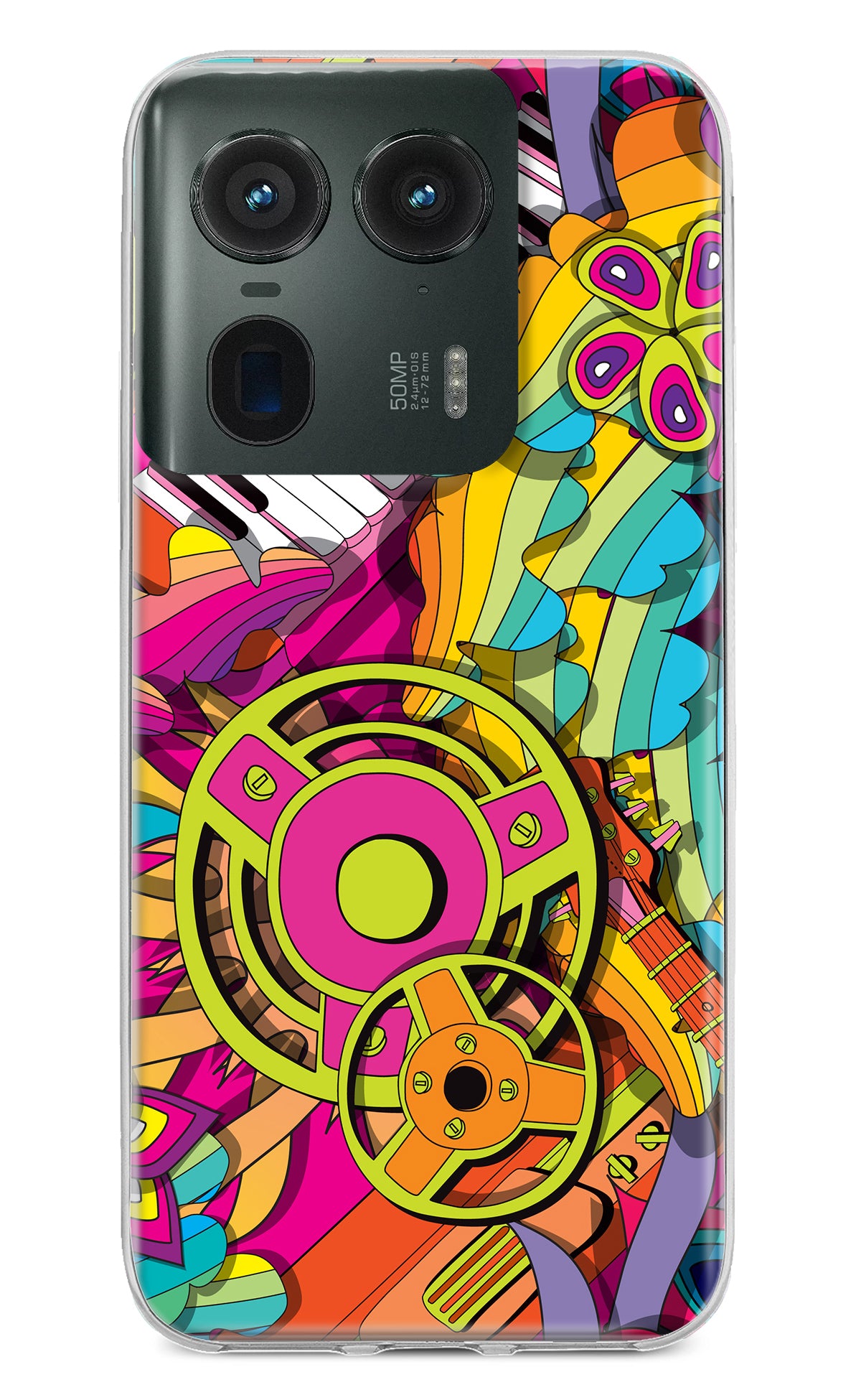 Music Doodle Moto Edge 50 Ultra 5G Back Cover