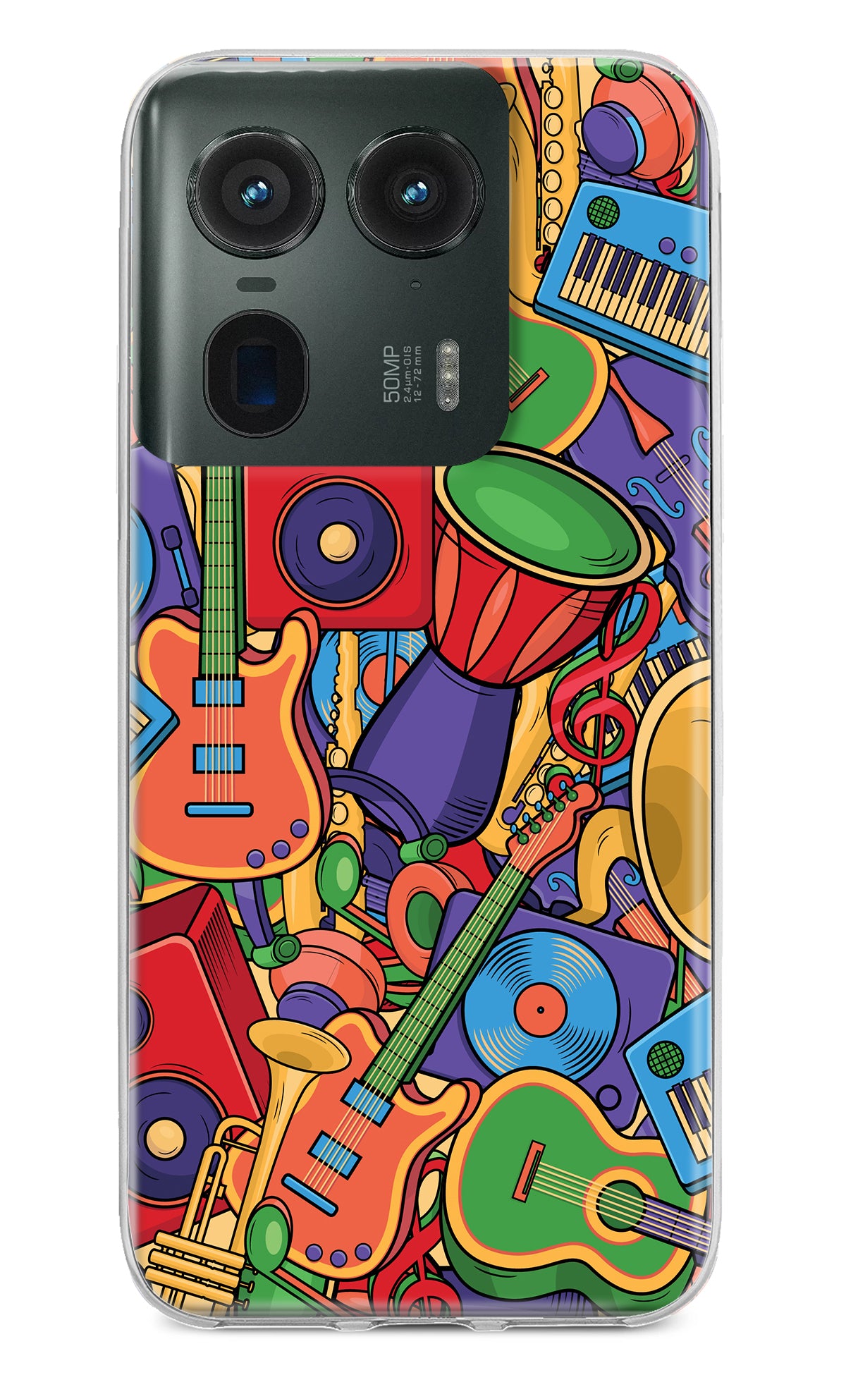 Music Instrument Doodle Moto Edge 50 Ultra 5G Back Cover