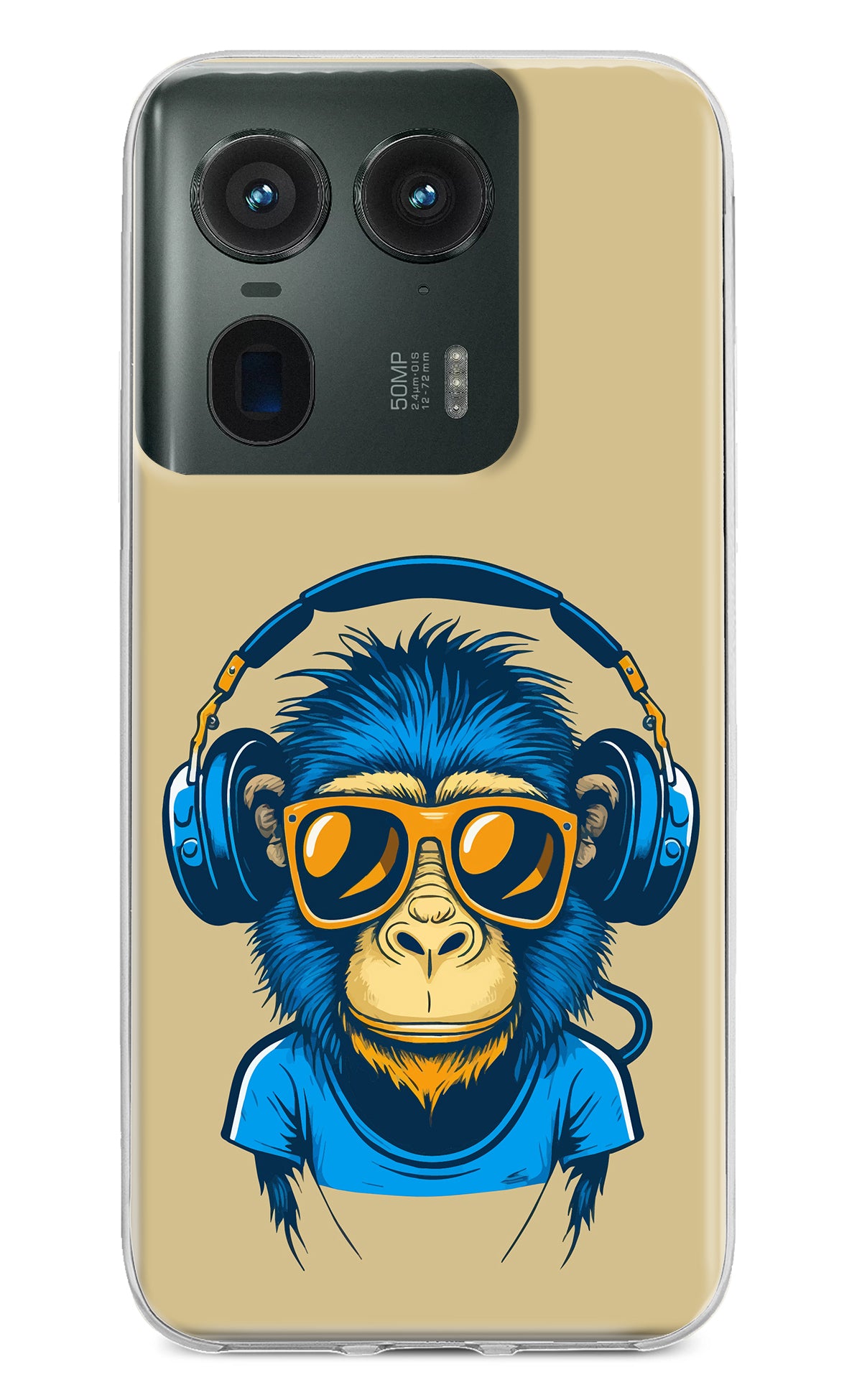 Monkey Headphone Moto Edge 50 Ultra 5G Back Cover