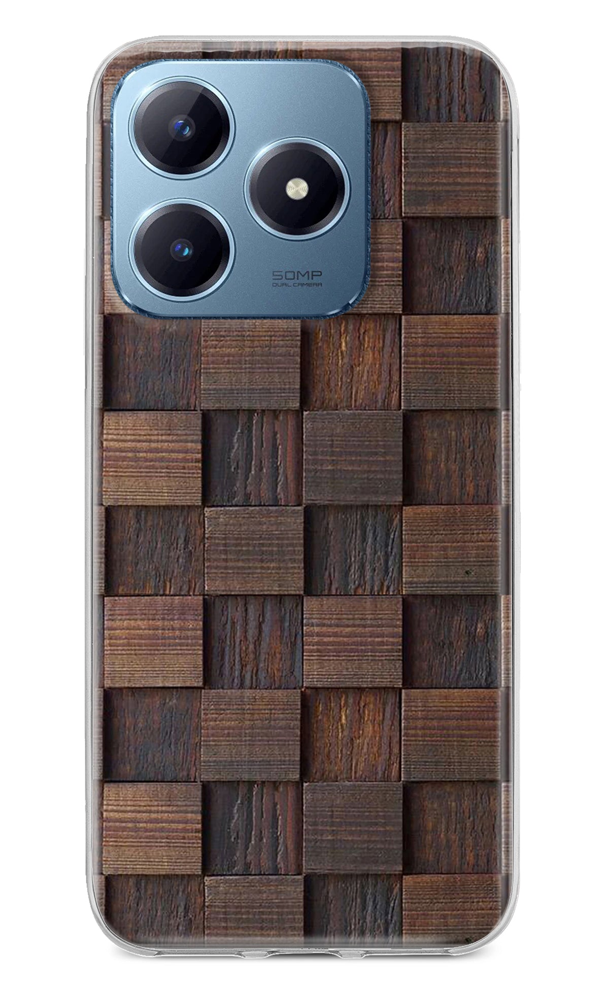 Wooden Cube Design Realme Narzo N63 Back Cover