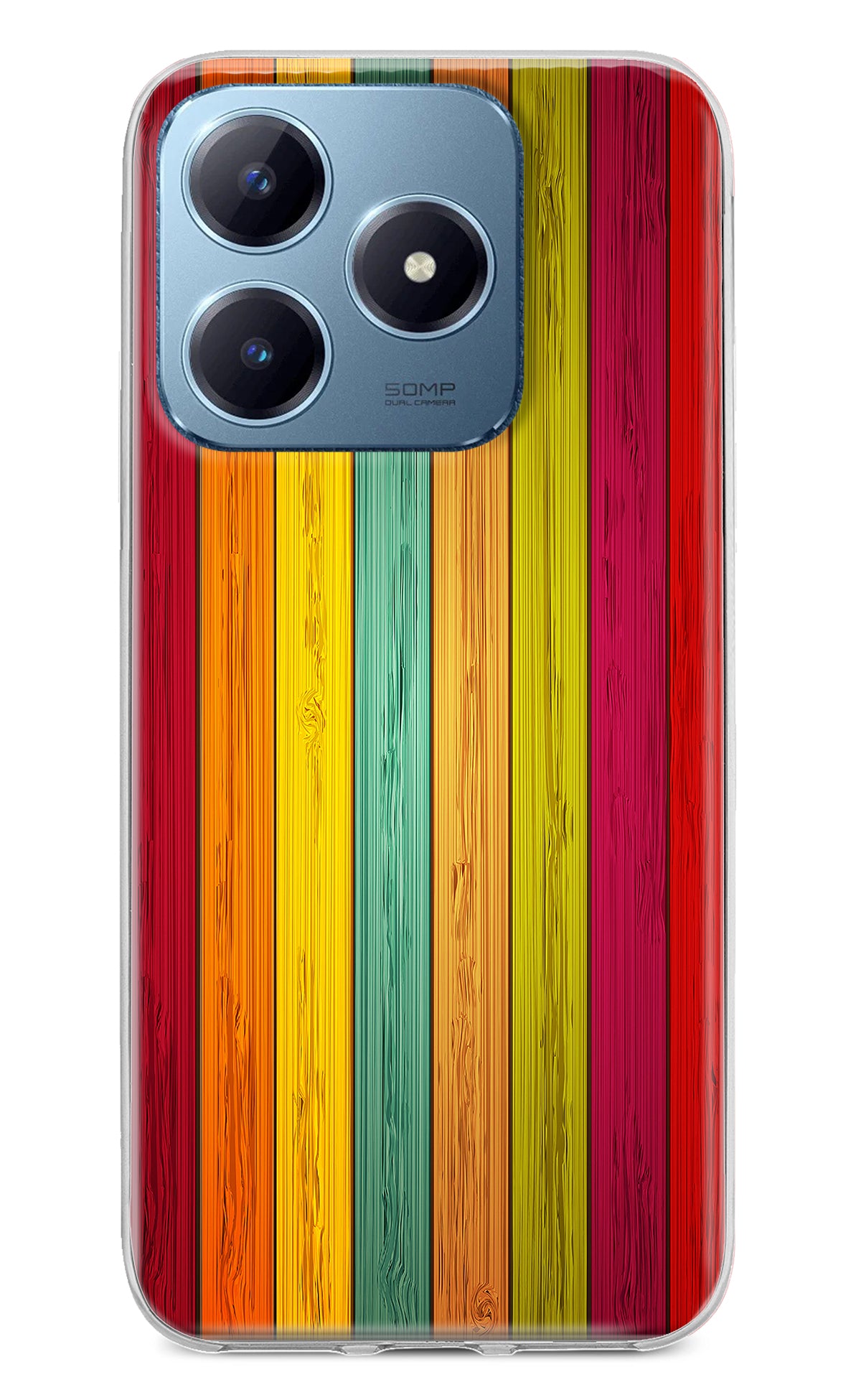 Multicolor Wooden Realme Narzo N63 Back Cover