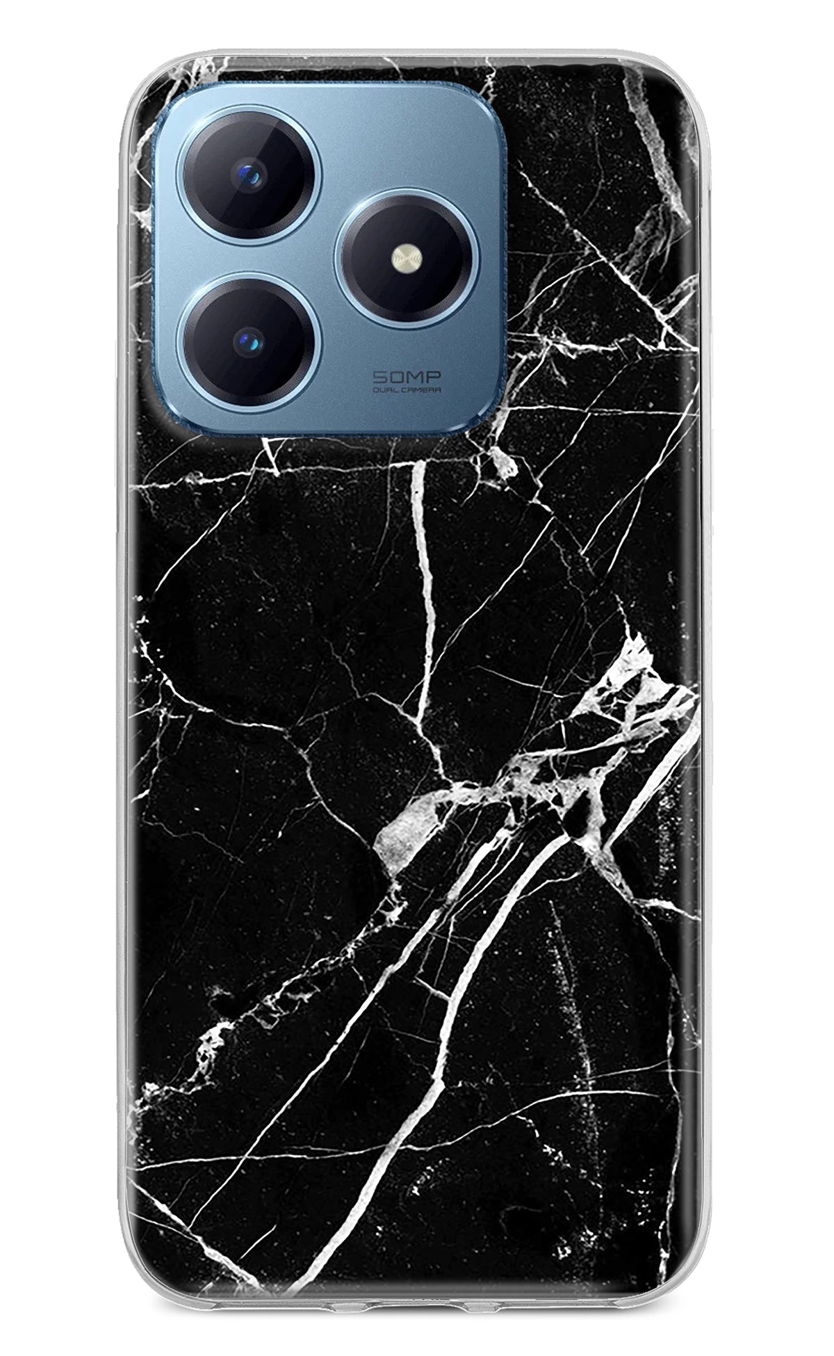 Black Marble Pattern Realme Narzo N63 Back Cover