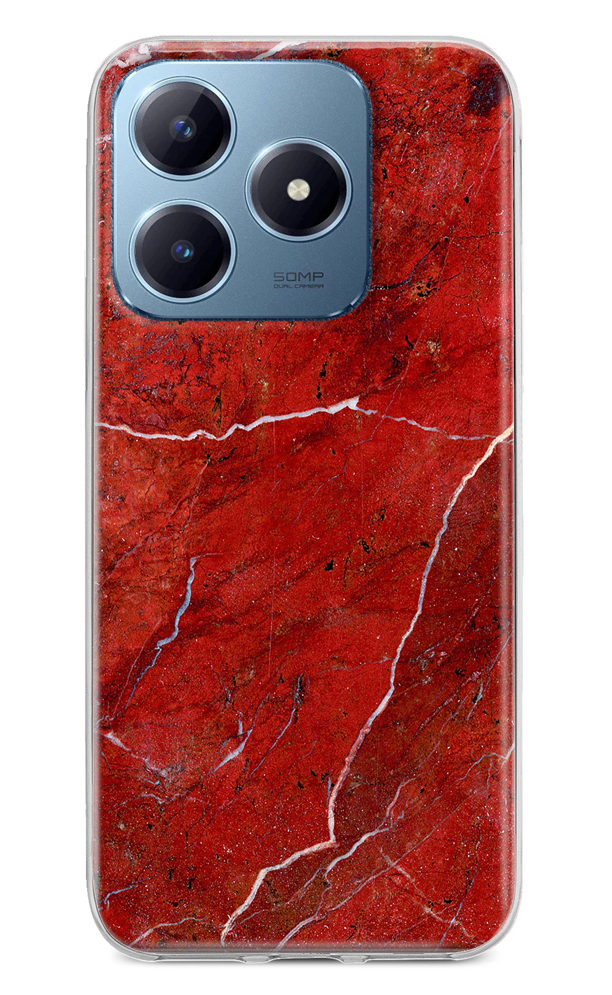 Red Marble Design Realme Narzo N63 Back Cover