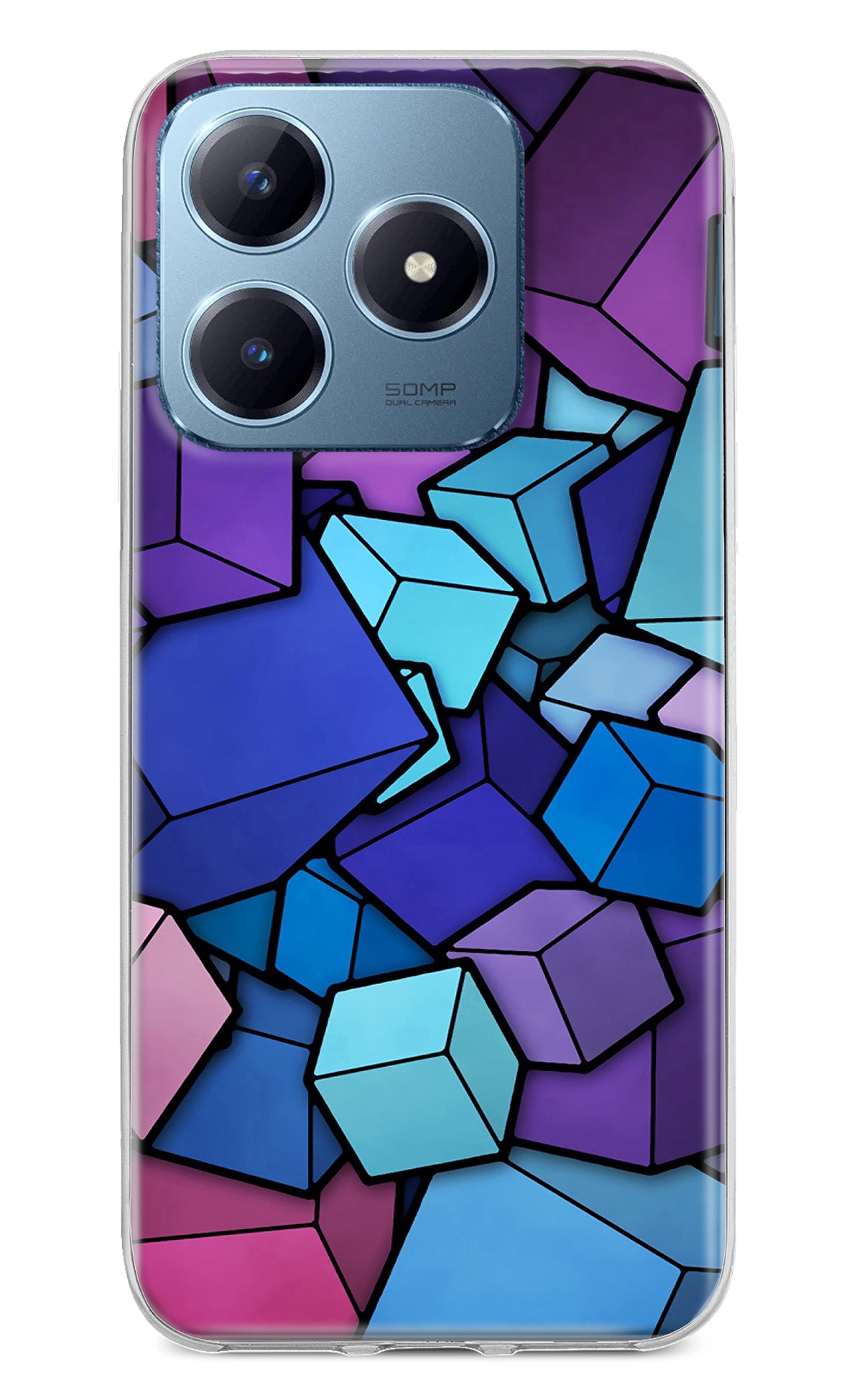 Cubic Abstract Realme Narzo N63 Back Cover