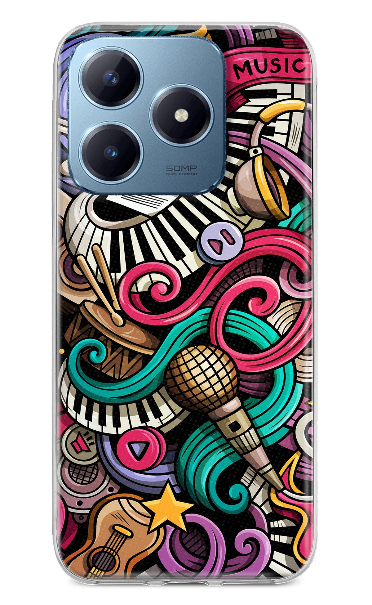 Music Abstract Realme Narzo N63 Back Cover