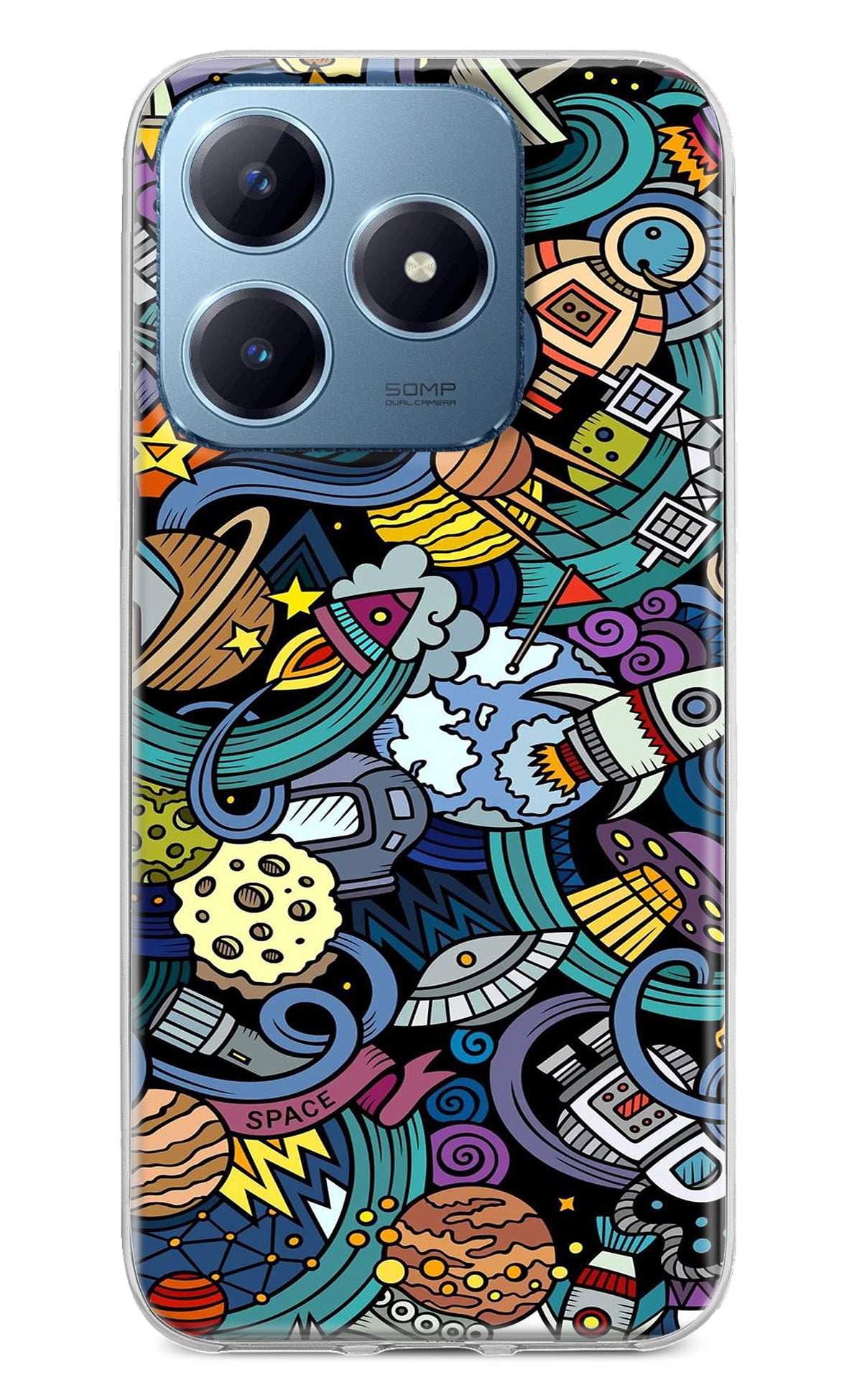 Space Abstract Realme Narzo N63 Back Cover