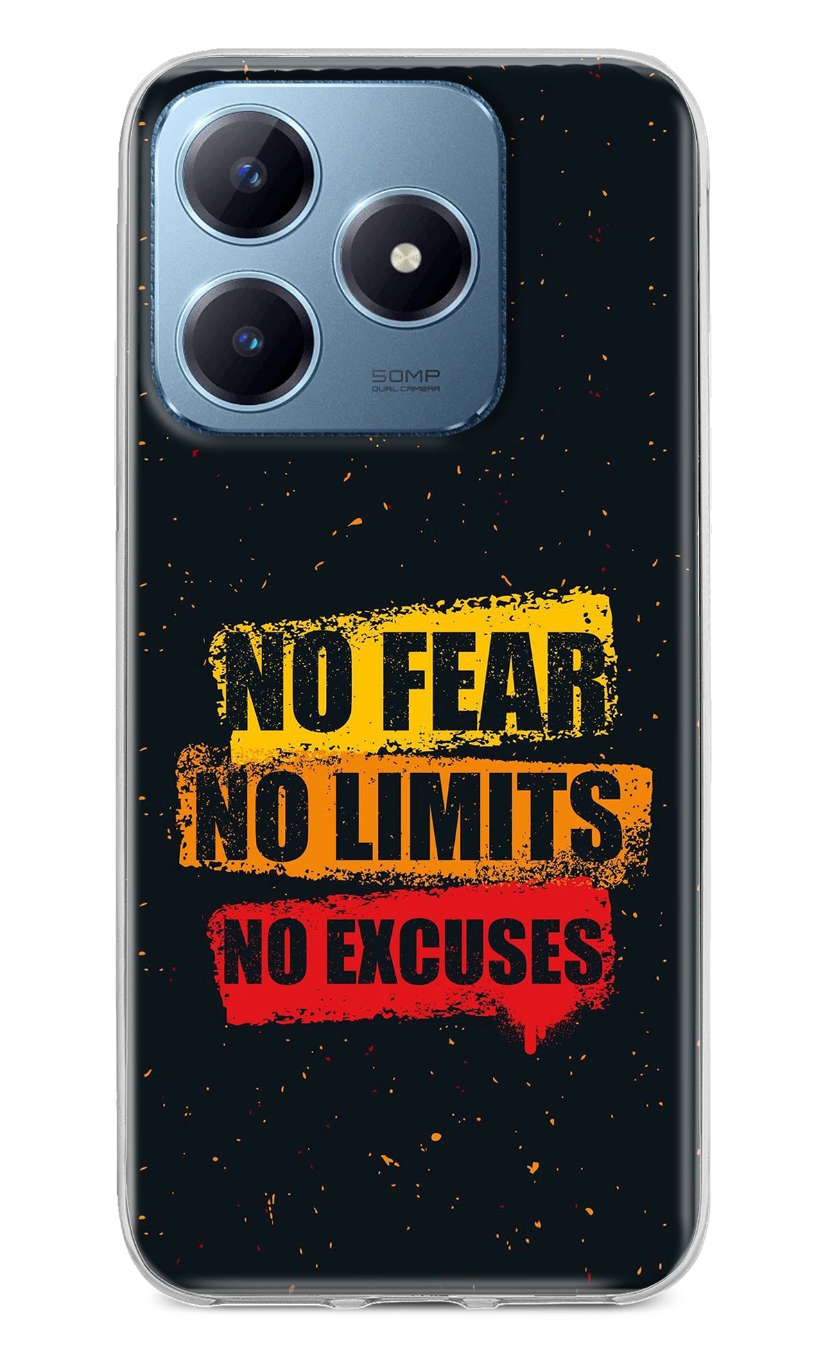 No Fear No Limits No Excuse Realme Narzo N63 Back Cover