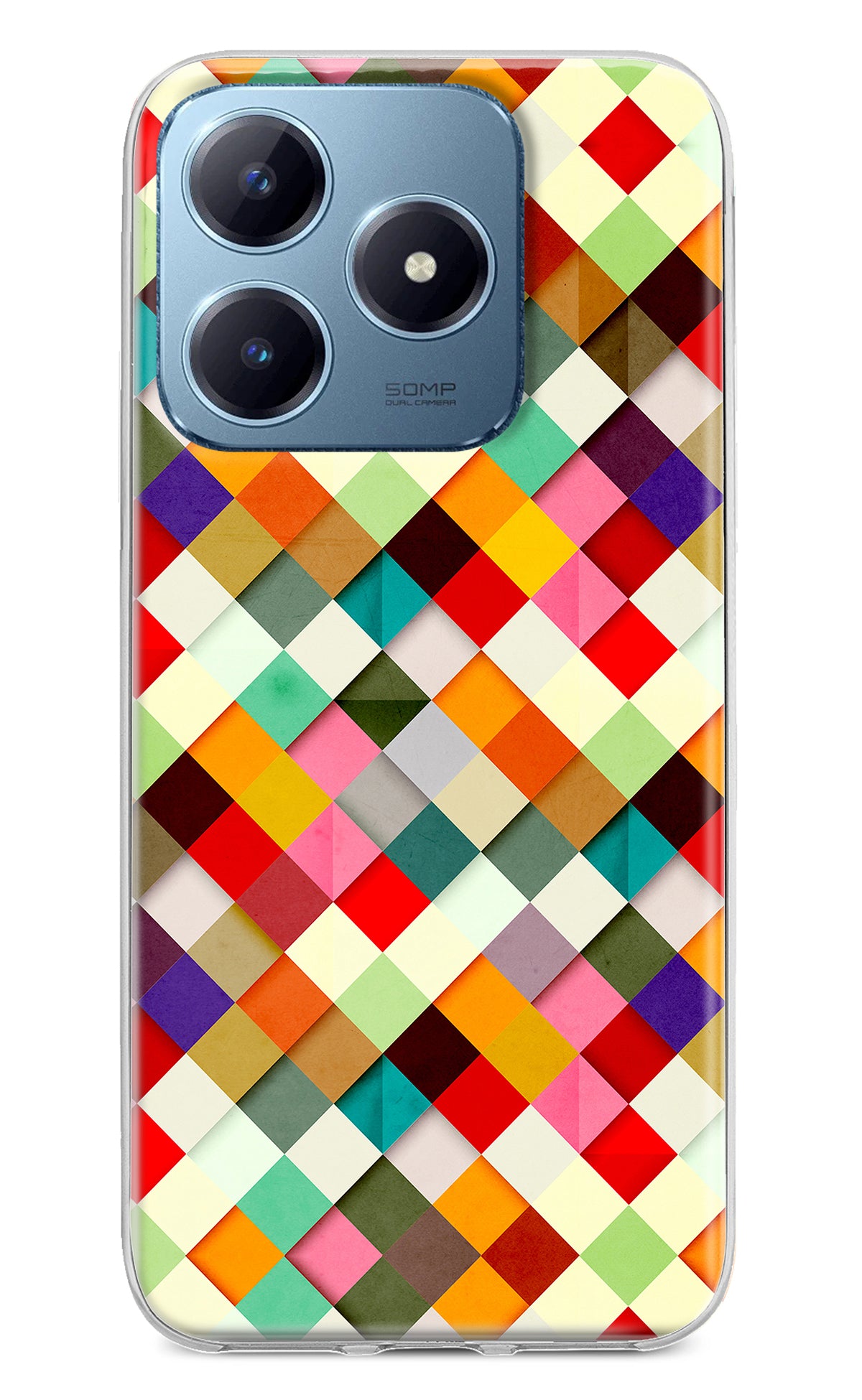 Geometric Abstract Colorful Realme Narzo N63 Back Cover