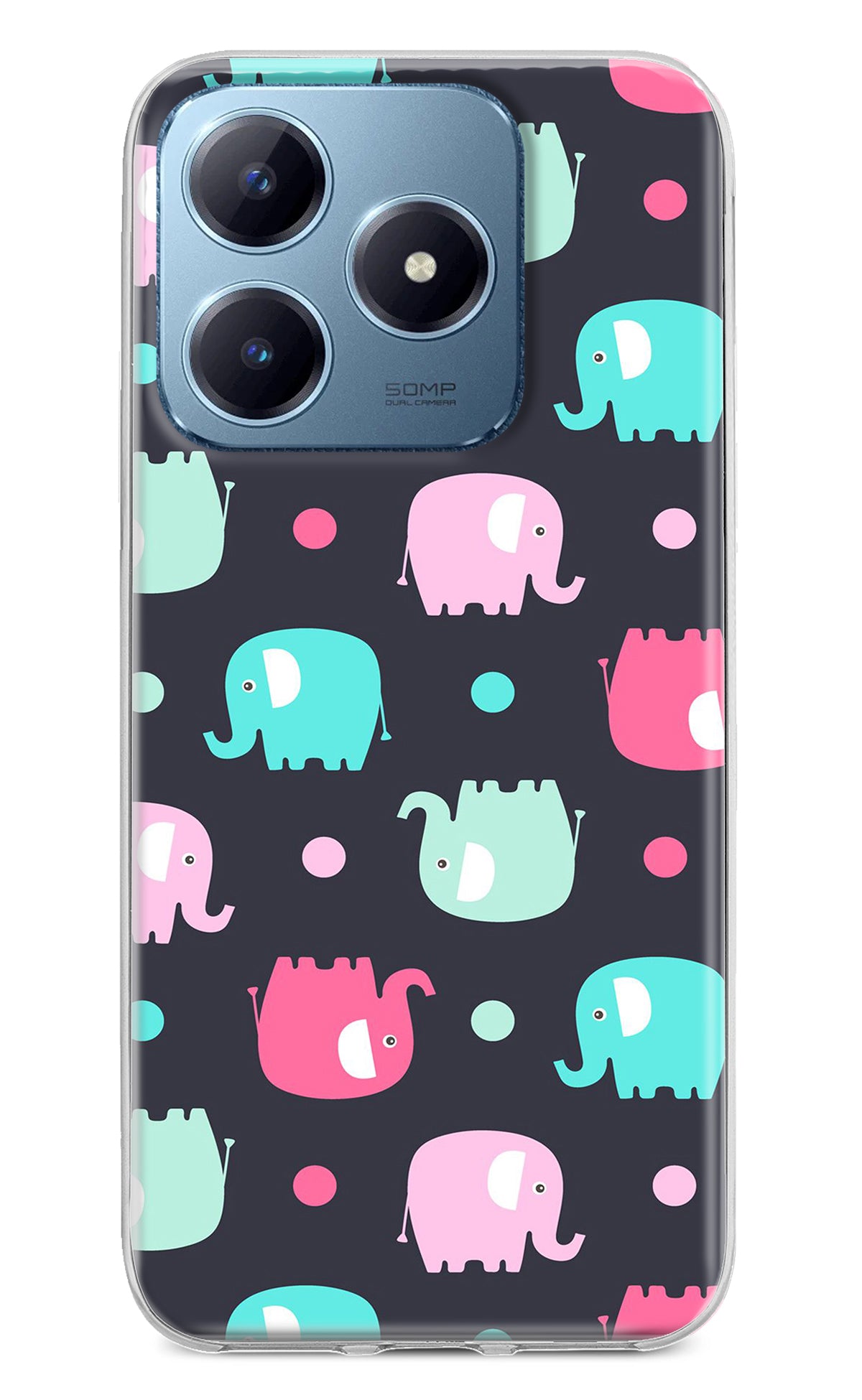 Elephants Realme Narzo N63 Back Cover