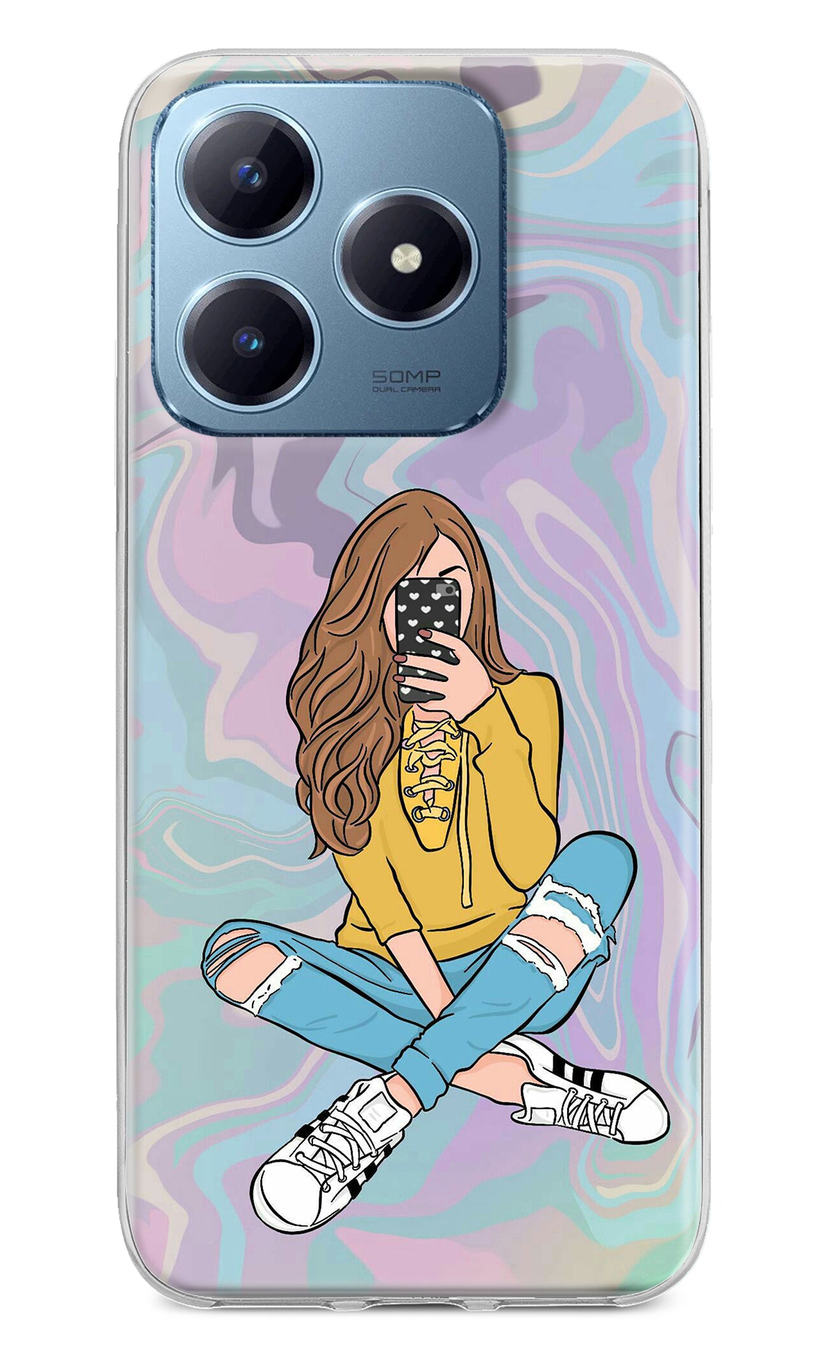 Selfie Girl Realme Narzo N63 Back Cover