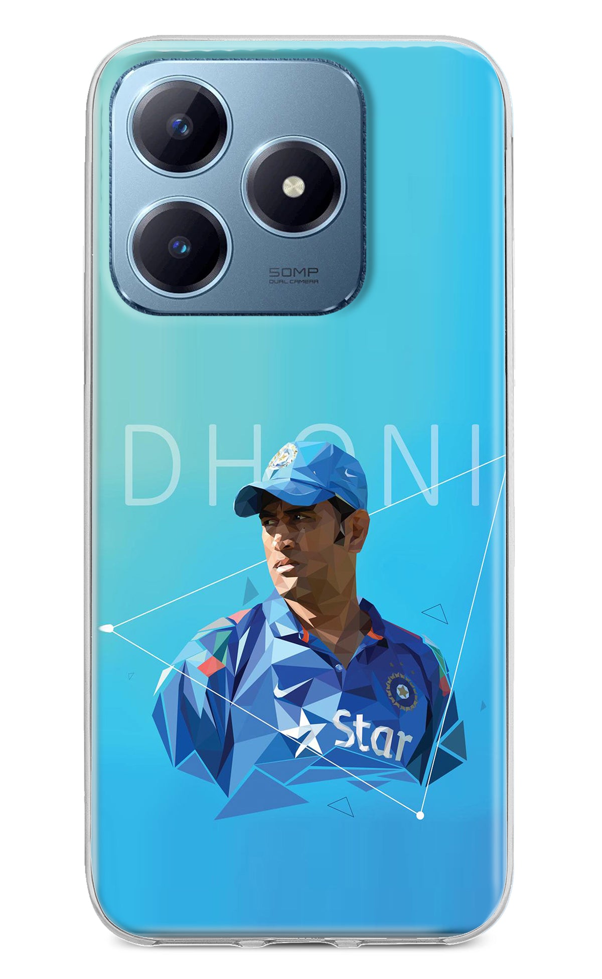 Dhoni Artwork Realme Narzo N63 Back Cover