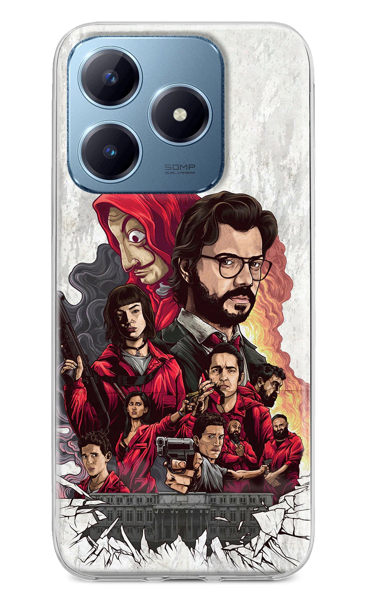 Money Heist Artwork Realme Narzo N63 Back Cover