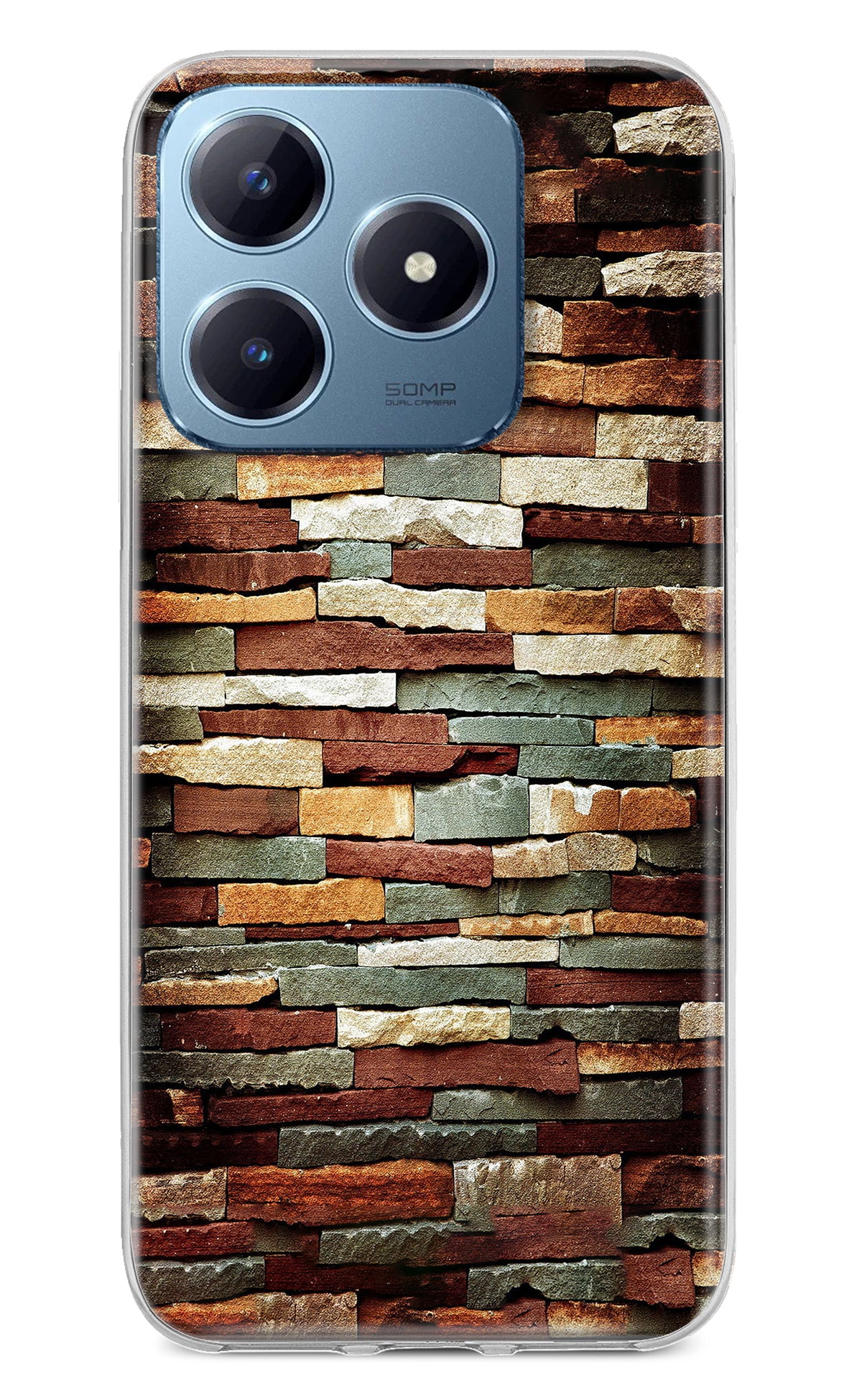 Bricks Pattern Realme Narzo N63 Back Cover