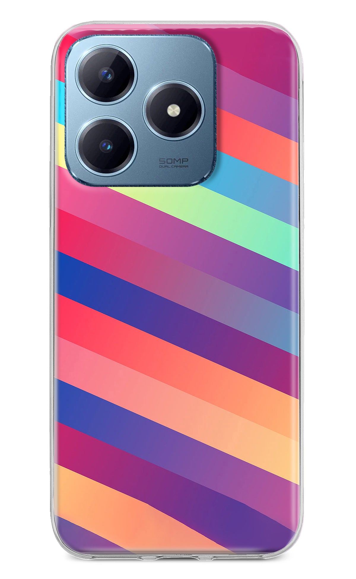 Stripes color Realme Narzo N63 Back Cover