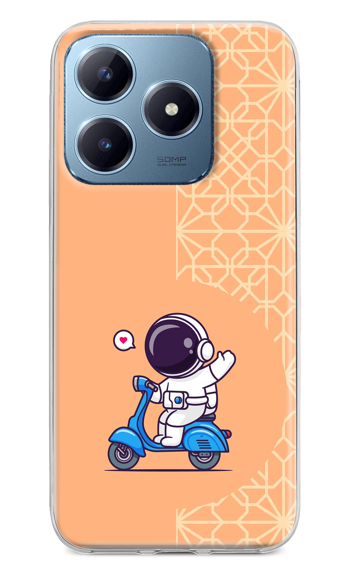 Cute Astronaut Riding Realme Narzo N63 Back Cover