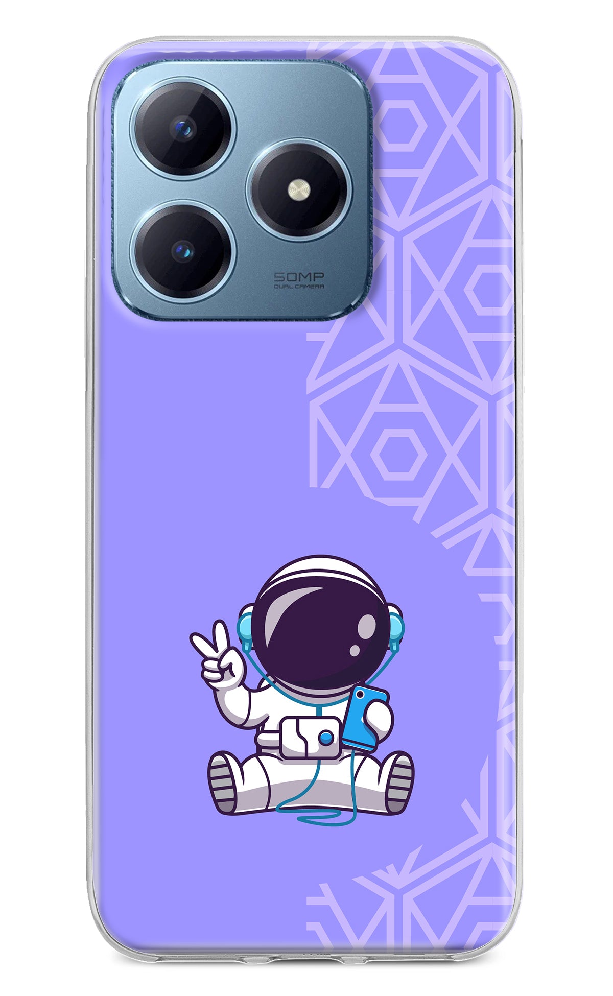 Cute Astronaut Chilling Realme Narzo N63 Back Cover