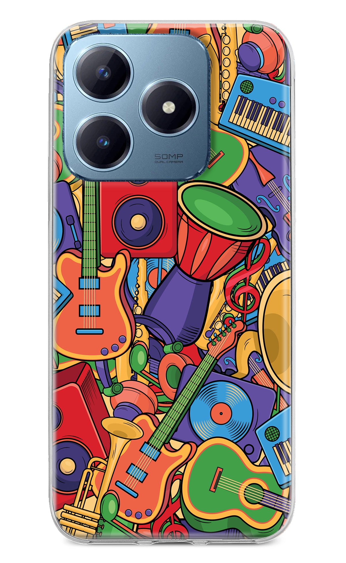 Music Instrument Doodle Realme Narzo N63 Back Cover