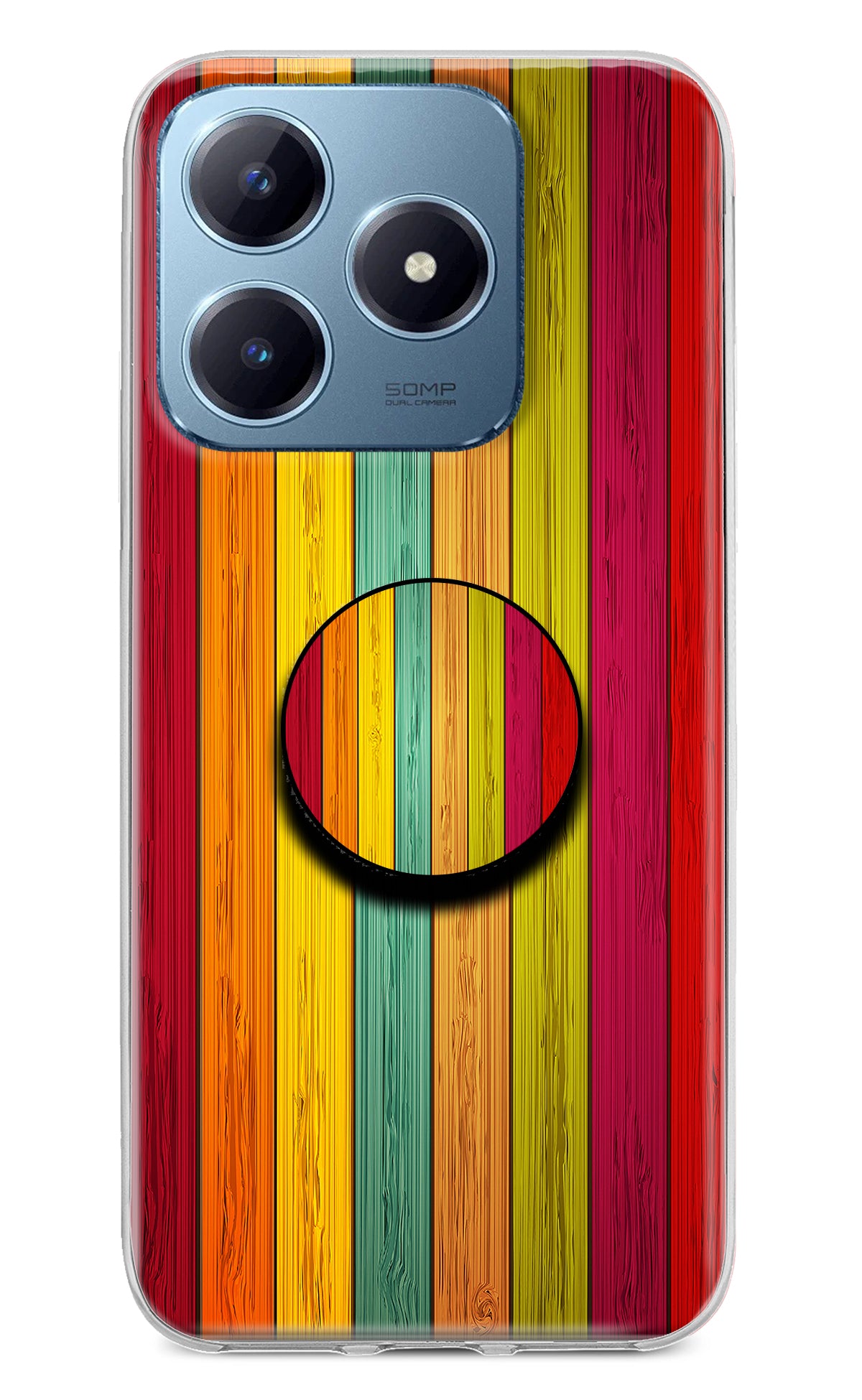 Multicolor Wooden Realme Narzo N63 Pop Case