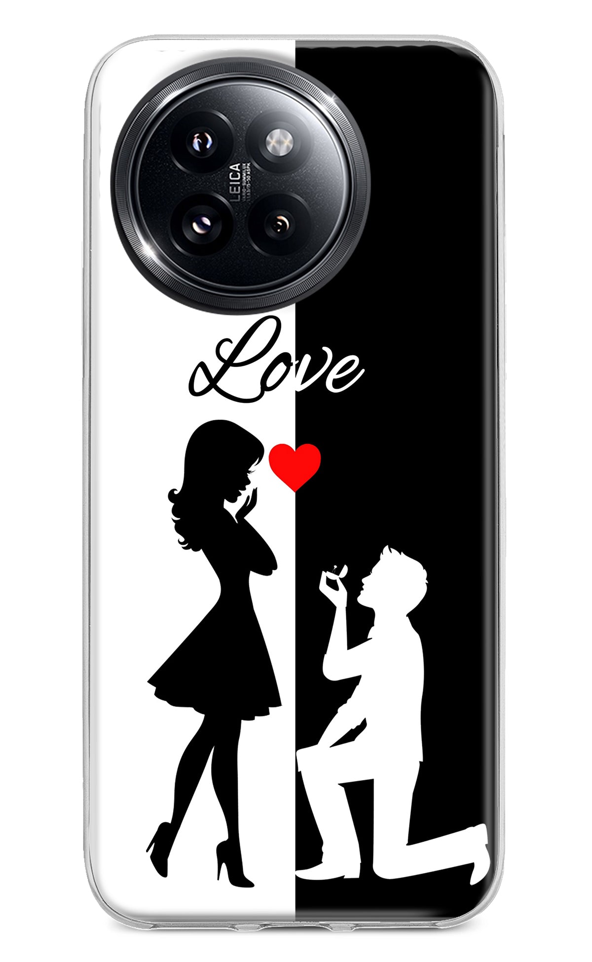 Love Propose Black And White Xiaomi 14 Civi Back Cover