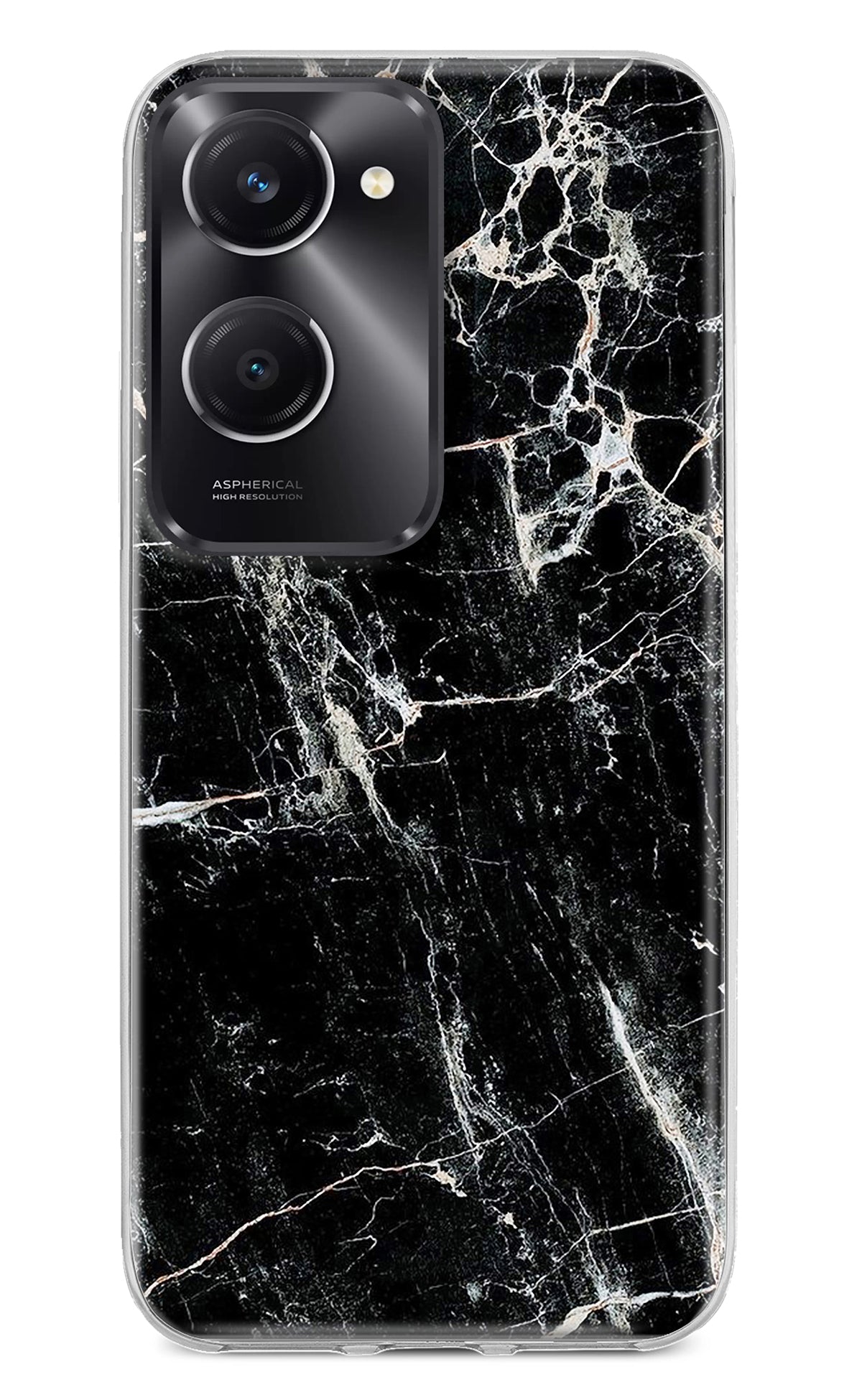 Black Marble Texture Vivo T3 Lite 5G Back Cover